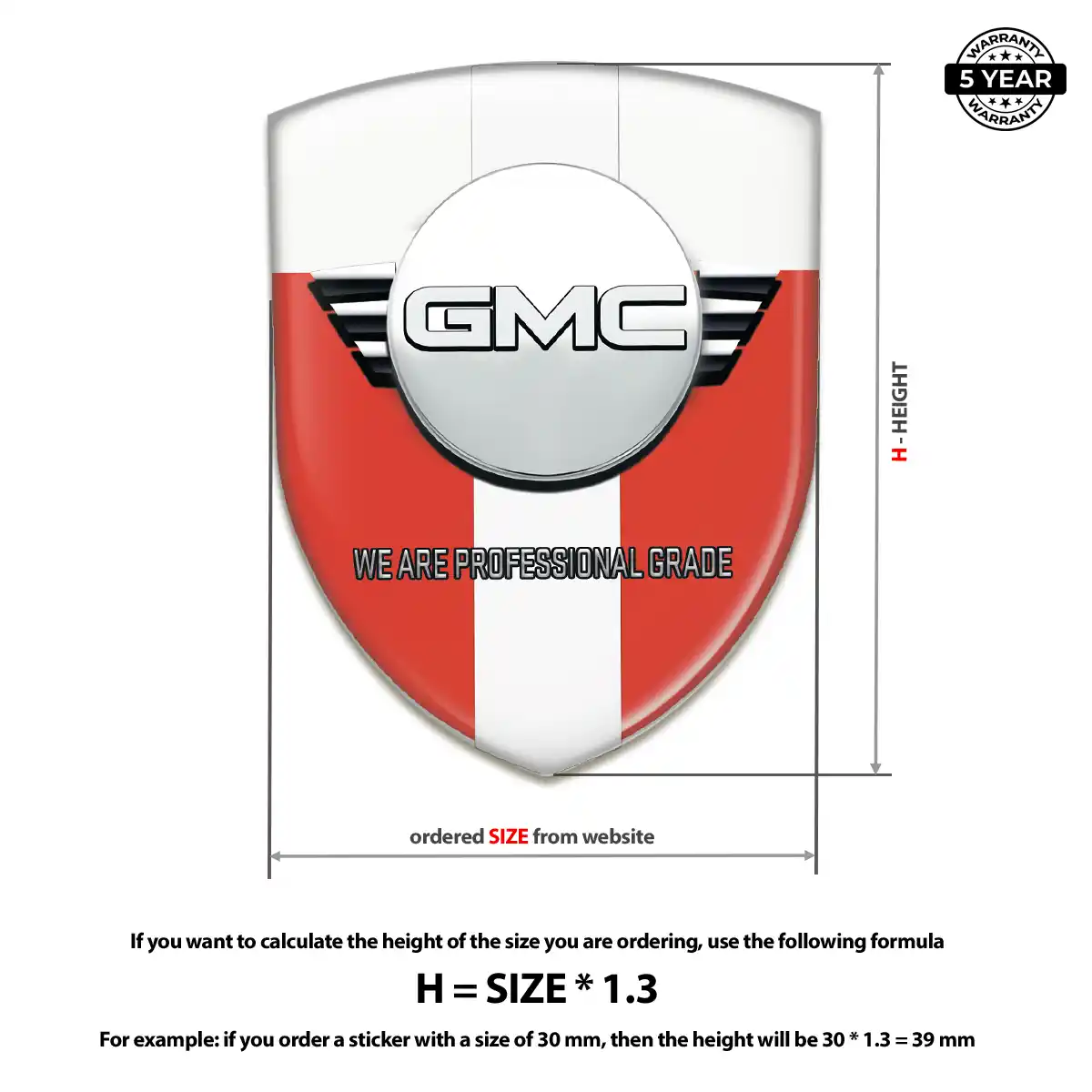 GMC Epoxy Domed Sticker Elite Edition