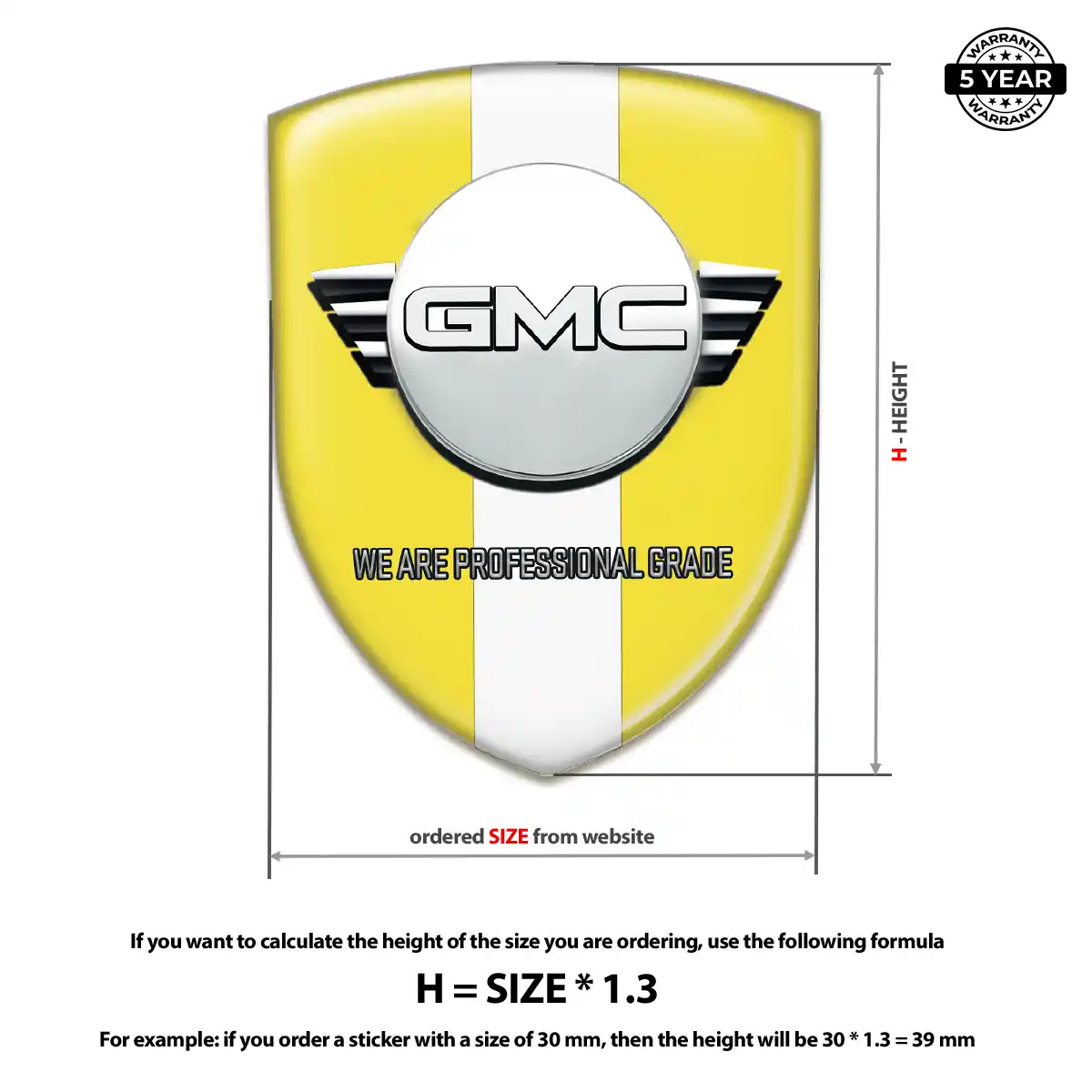 GMC Epoxy Domed Sticker Noble Edition