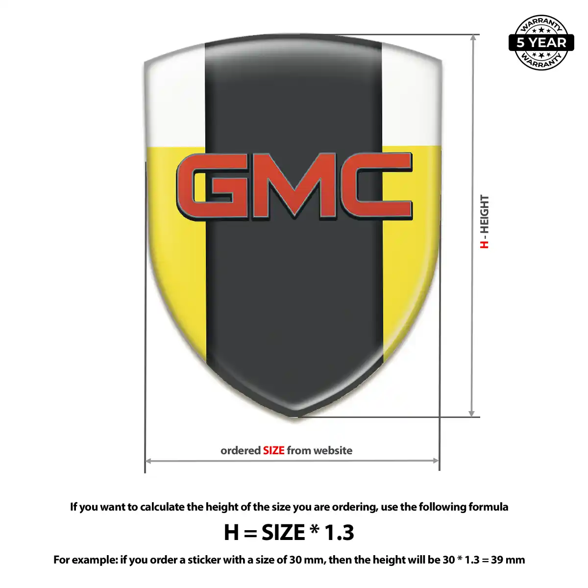 GMC Epoxy Domed Sticker Opulent Line