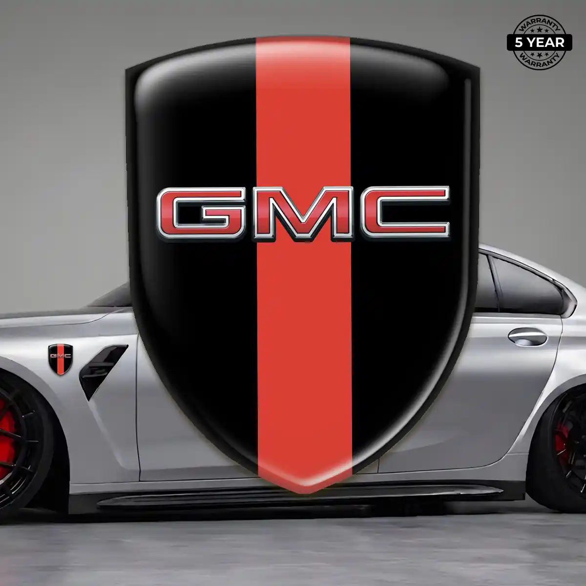 GMC Epoxy Domed Sticker Sleek Style