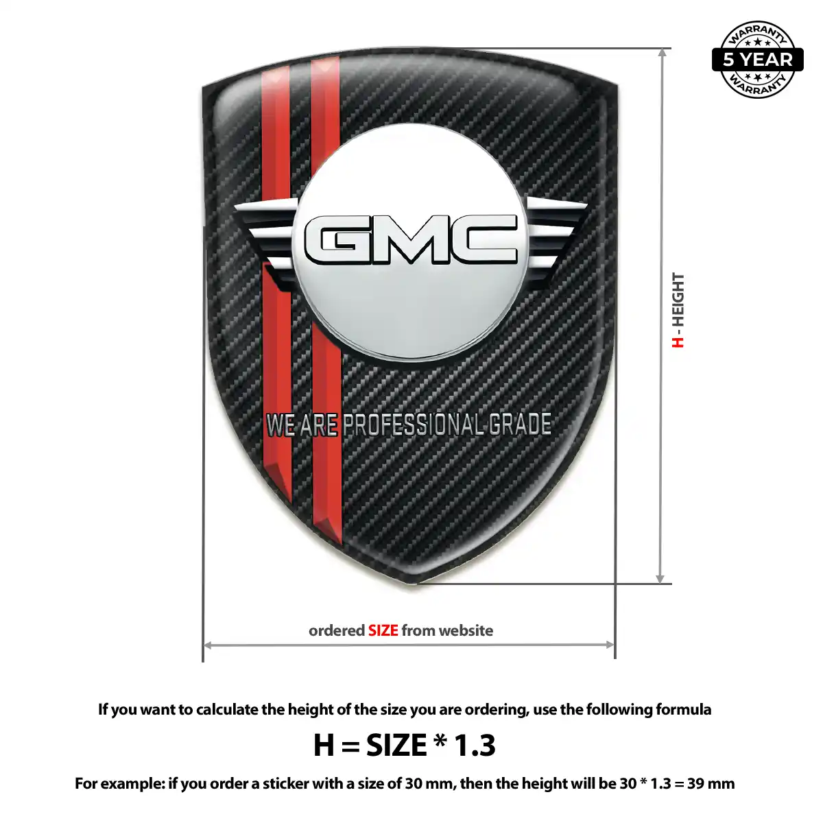 GMC Epoxy Domed Sticker Superior Craft
