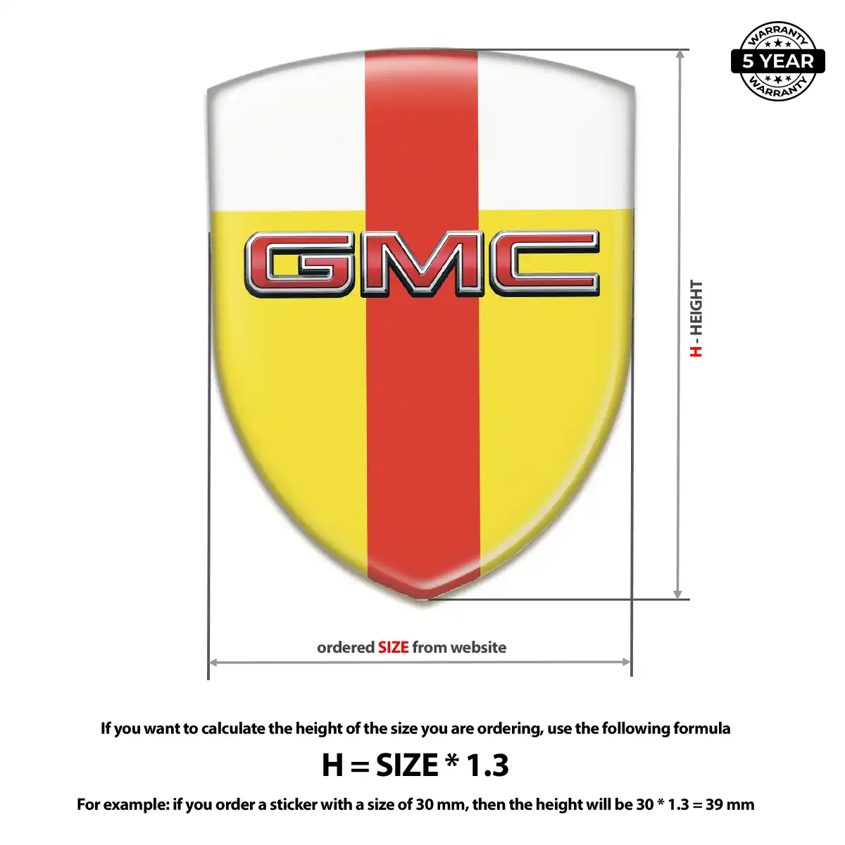 GMC Gel Badge Sticker Elite Edition