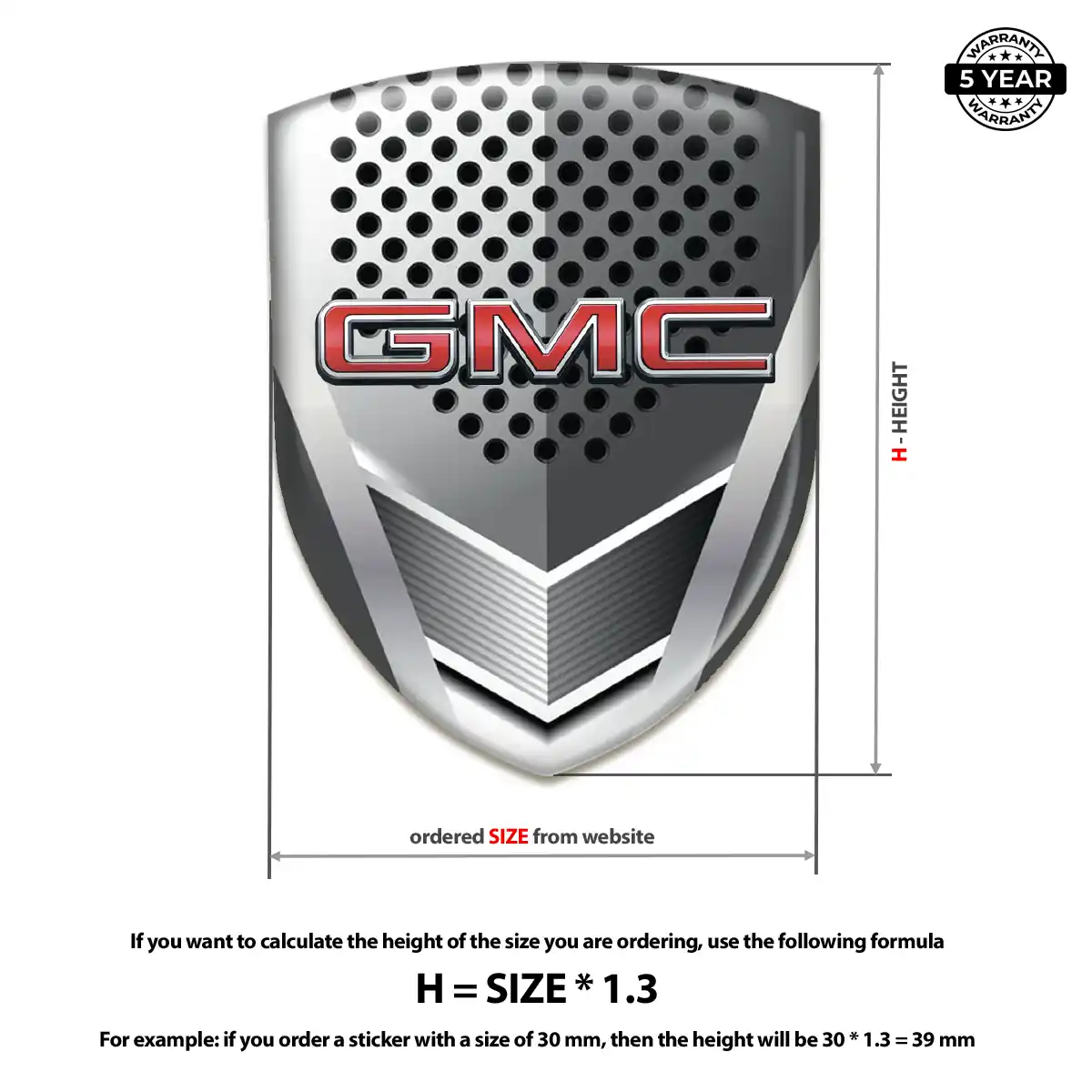GMC Gel Badge Sticker Noble Edition
