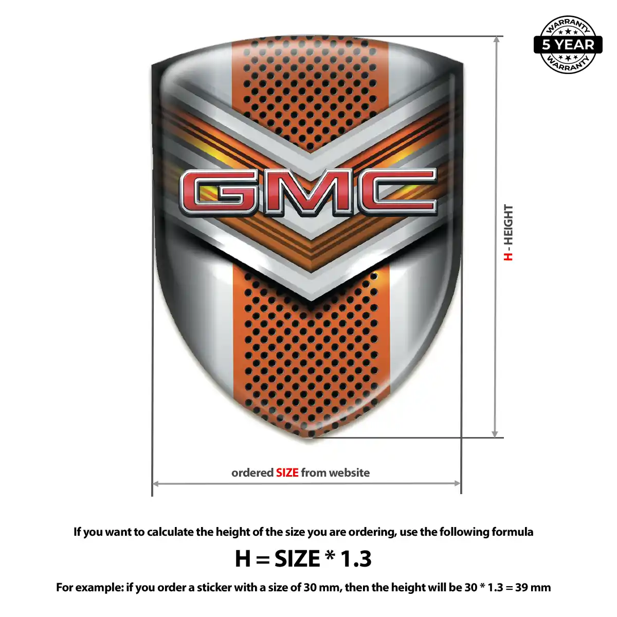 GMC Gel Badge Sticker Opulent Line