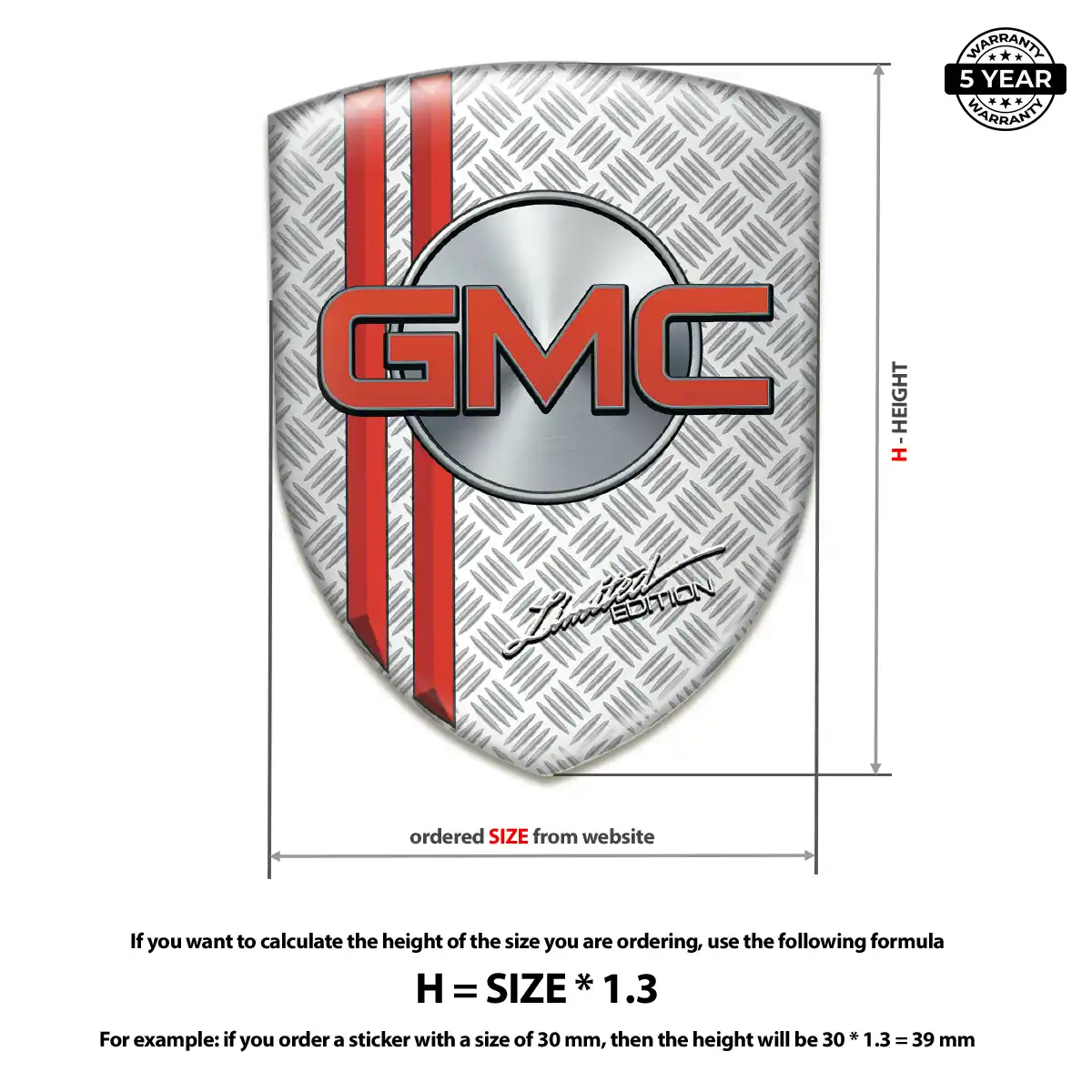 GMC Gel Badge Sticker Superior Craft