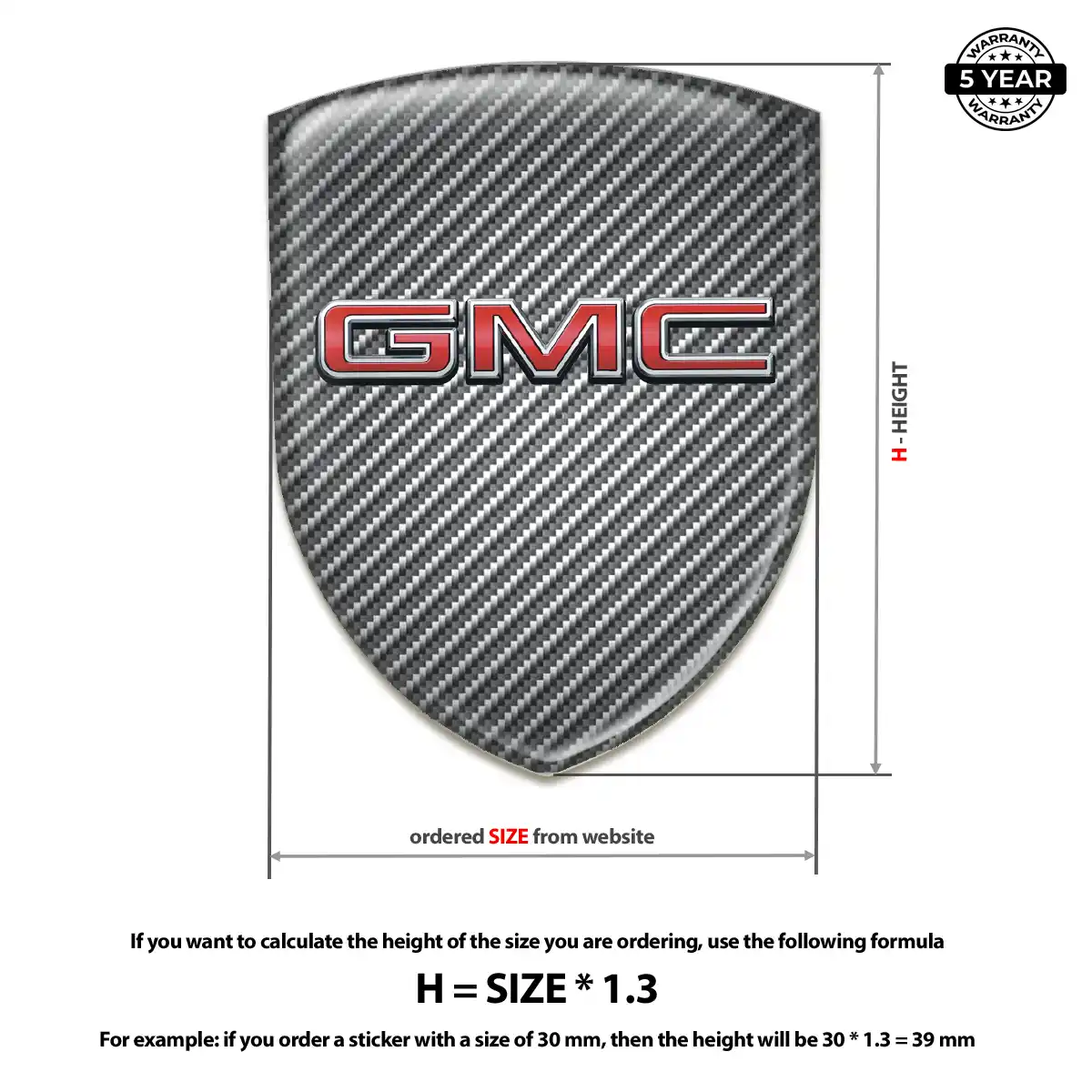 GMC Gel Emblem Sticker Elite Edition