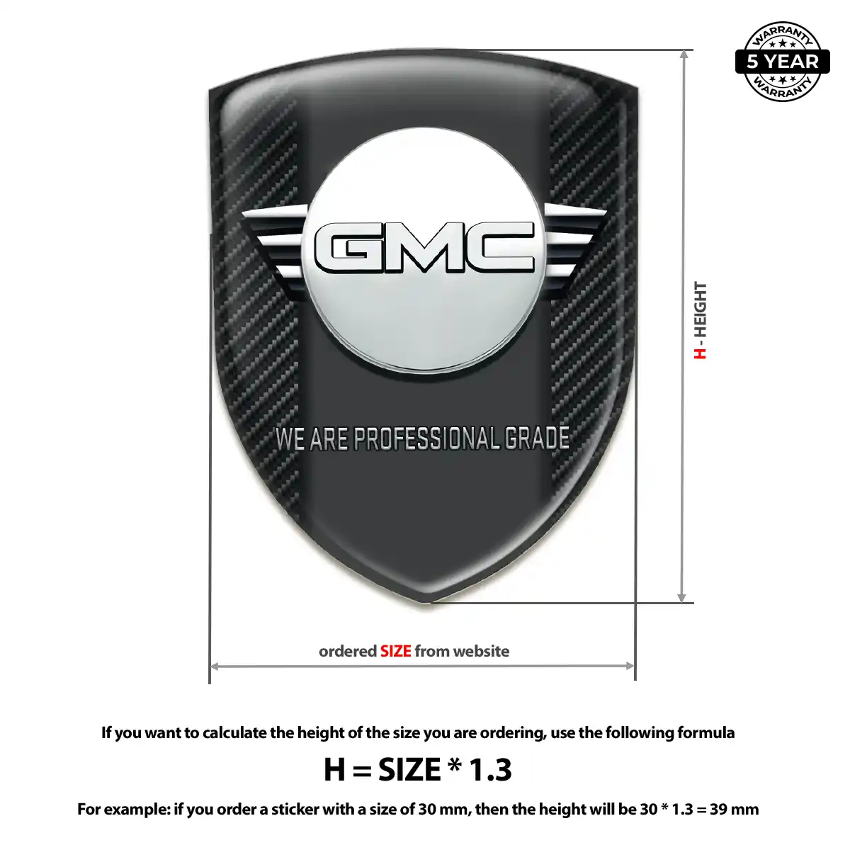 GMC Gel Emblem Sticker Exclusive Series