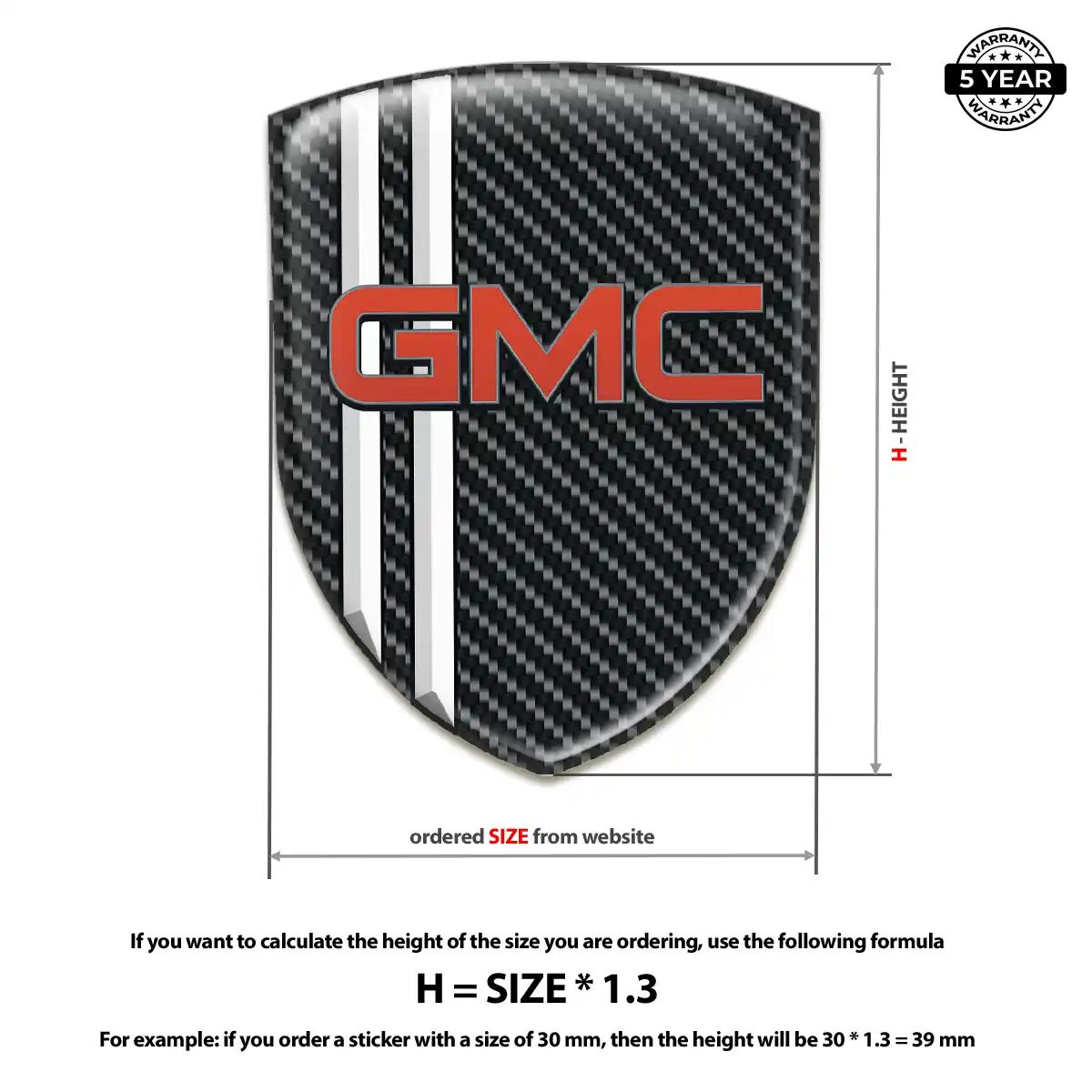 GMC Gel Emblem Sticker Opulent Line