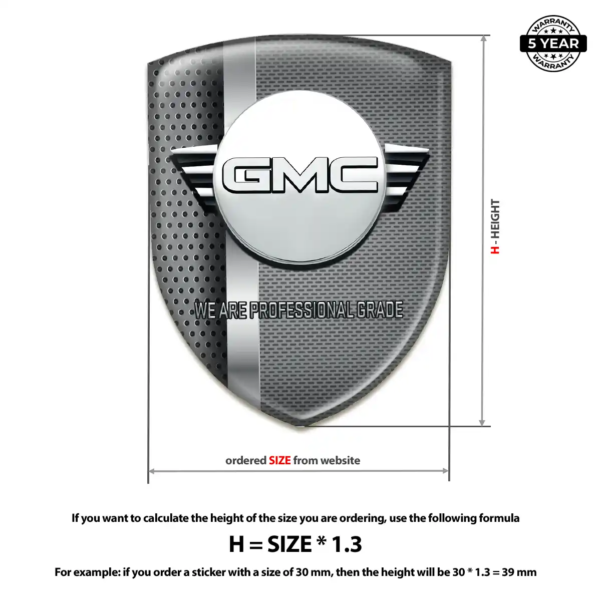 GMC Logo Badge Elite Finish