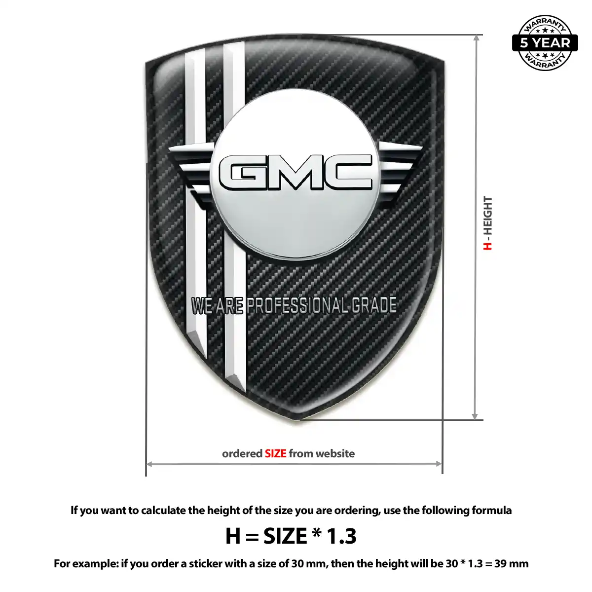 GMC Logo Badge Resin Elite