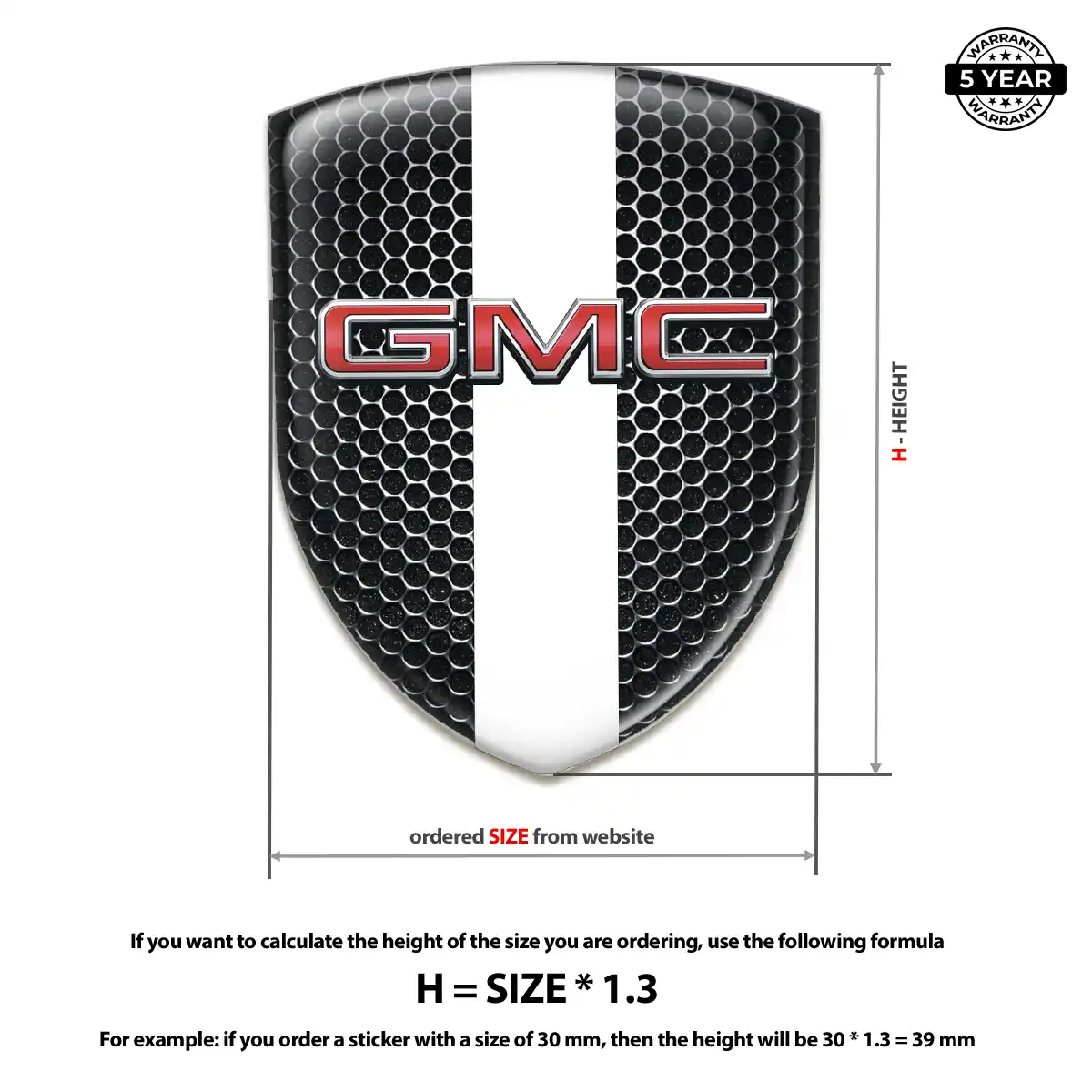 GMC Logo Badge Resin Luxe