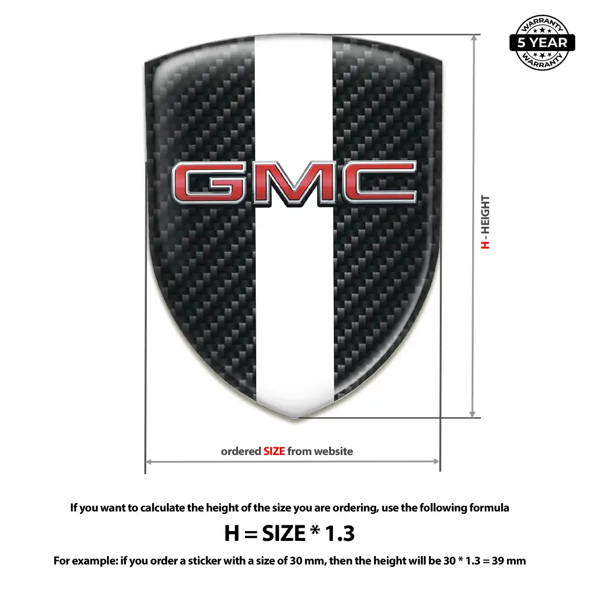 GMC Logo Emblem Premium Dome