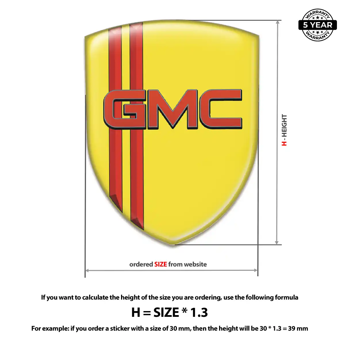 GMC Logo Sticker Elite Finish