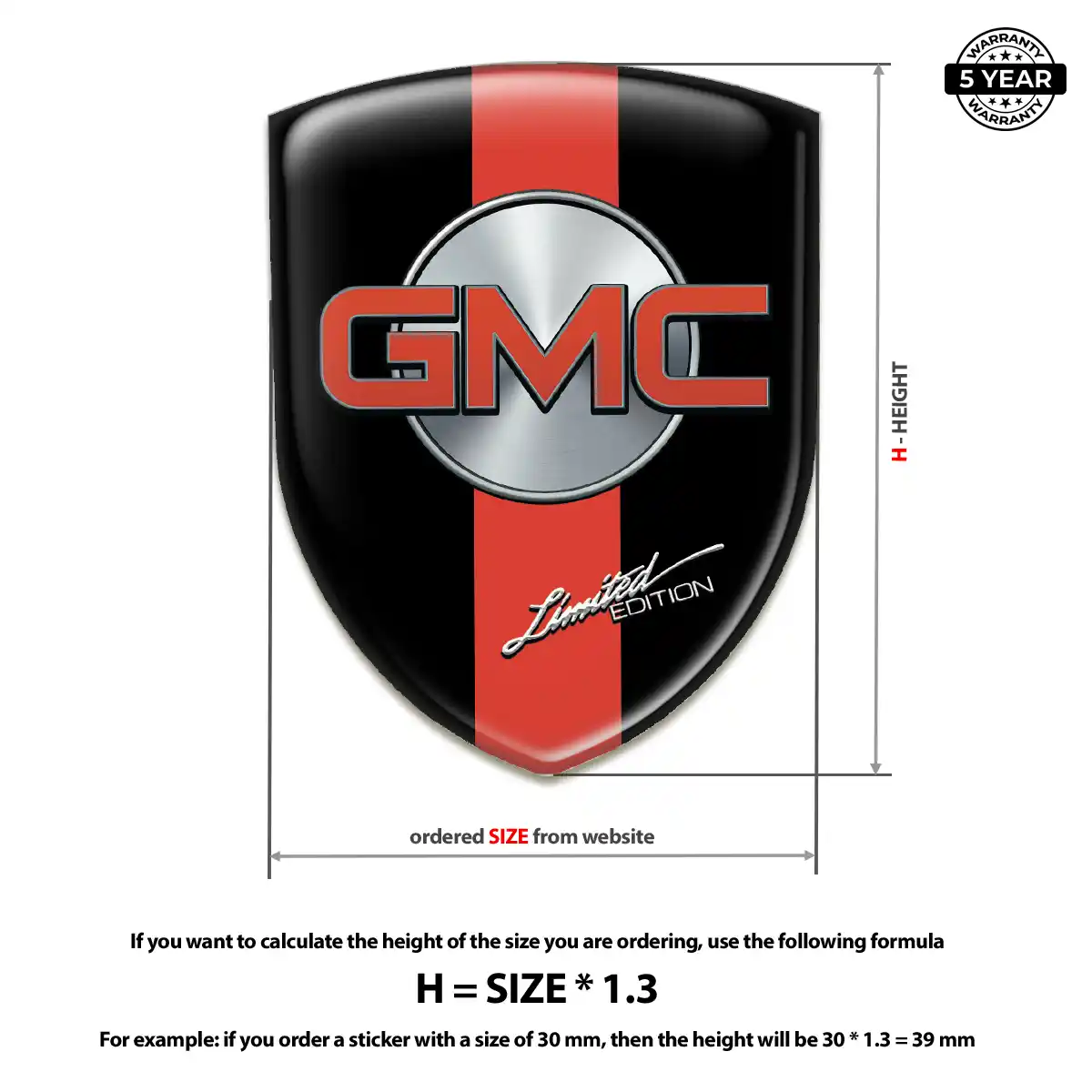 GMC Logo Sticker Prime Quality