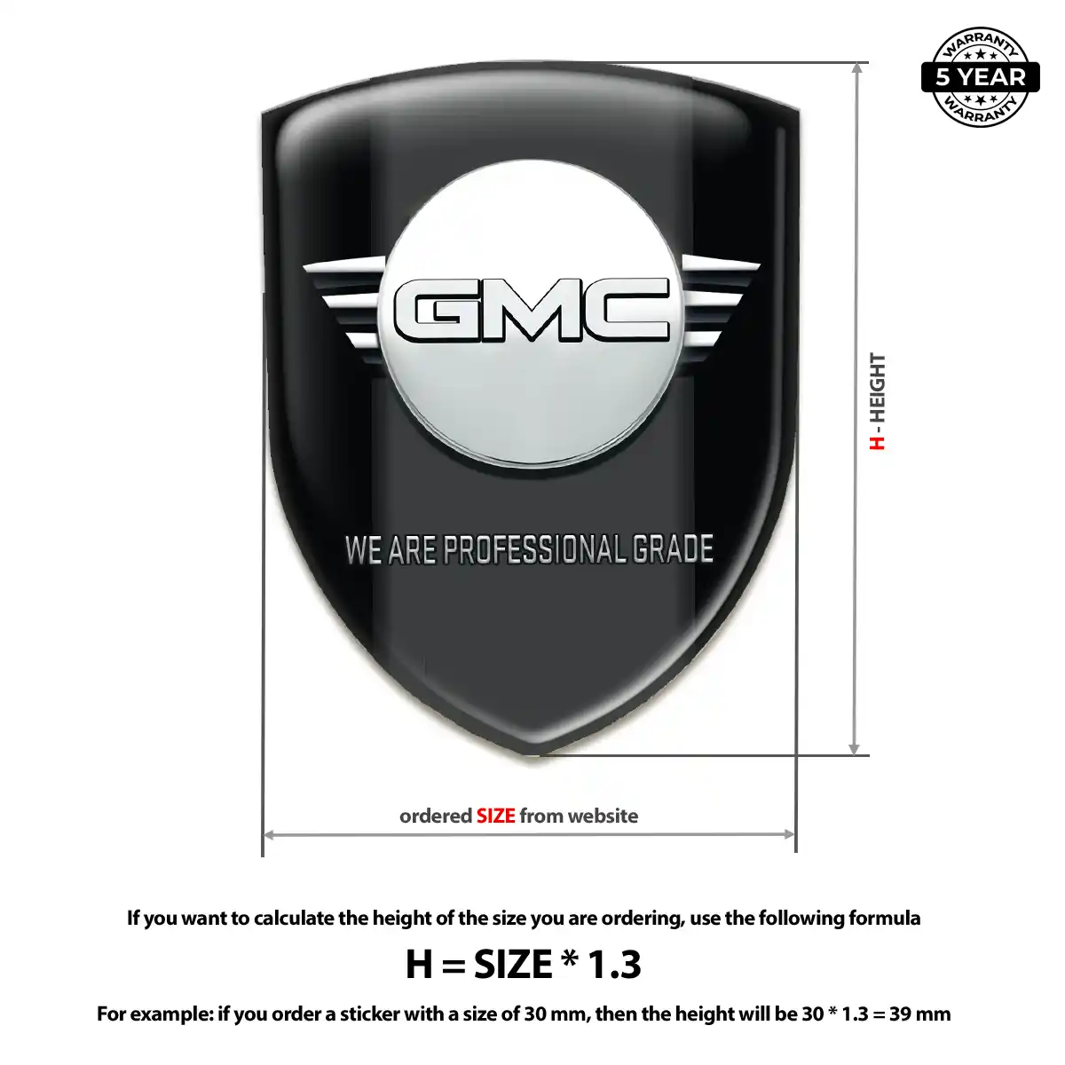 GMC Logo Sticker Refined Design