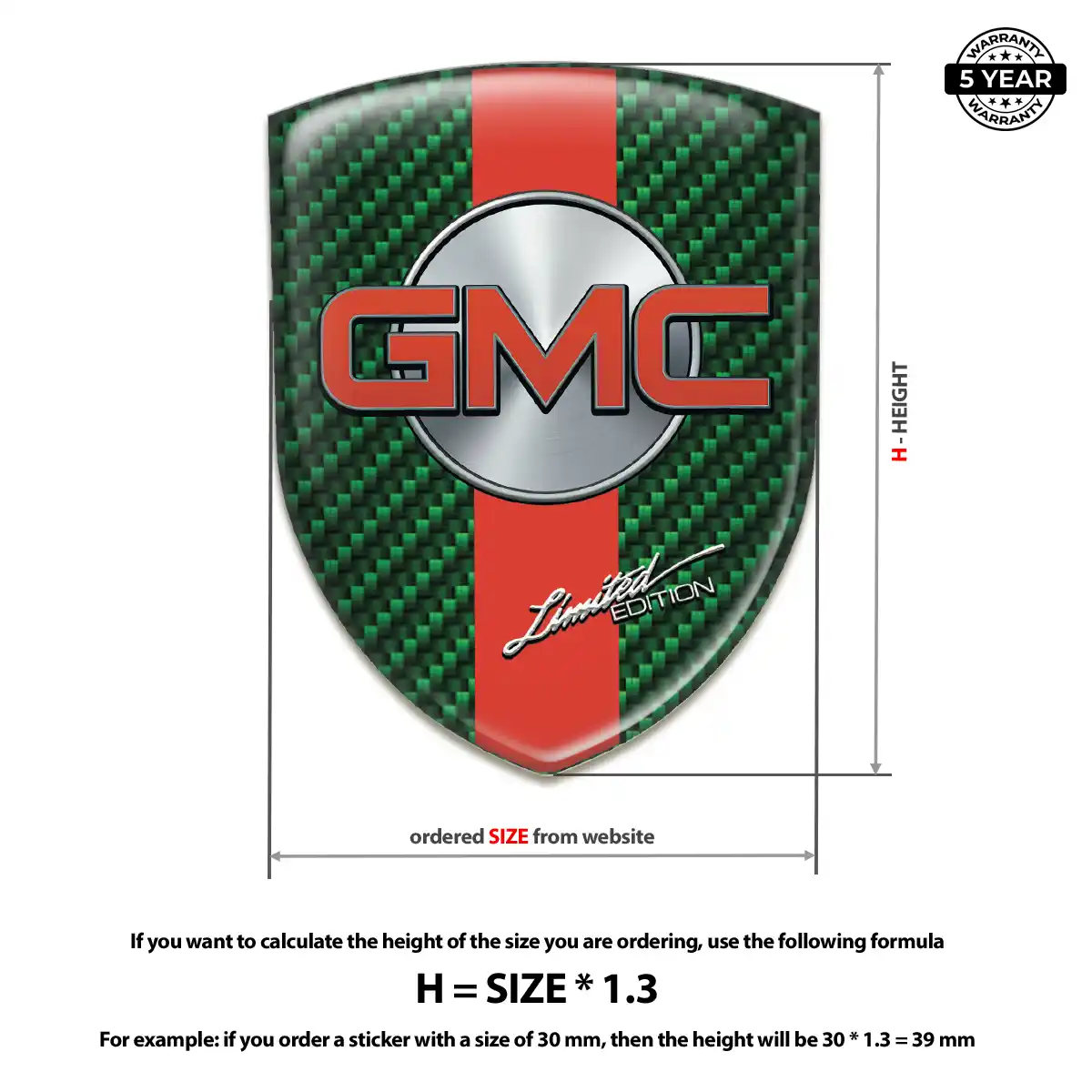 GMC Logo Sticker Superior Craft