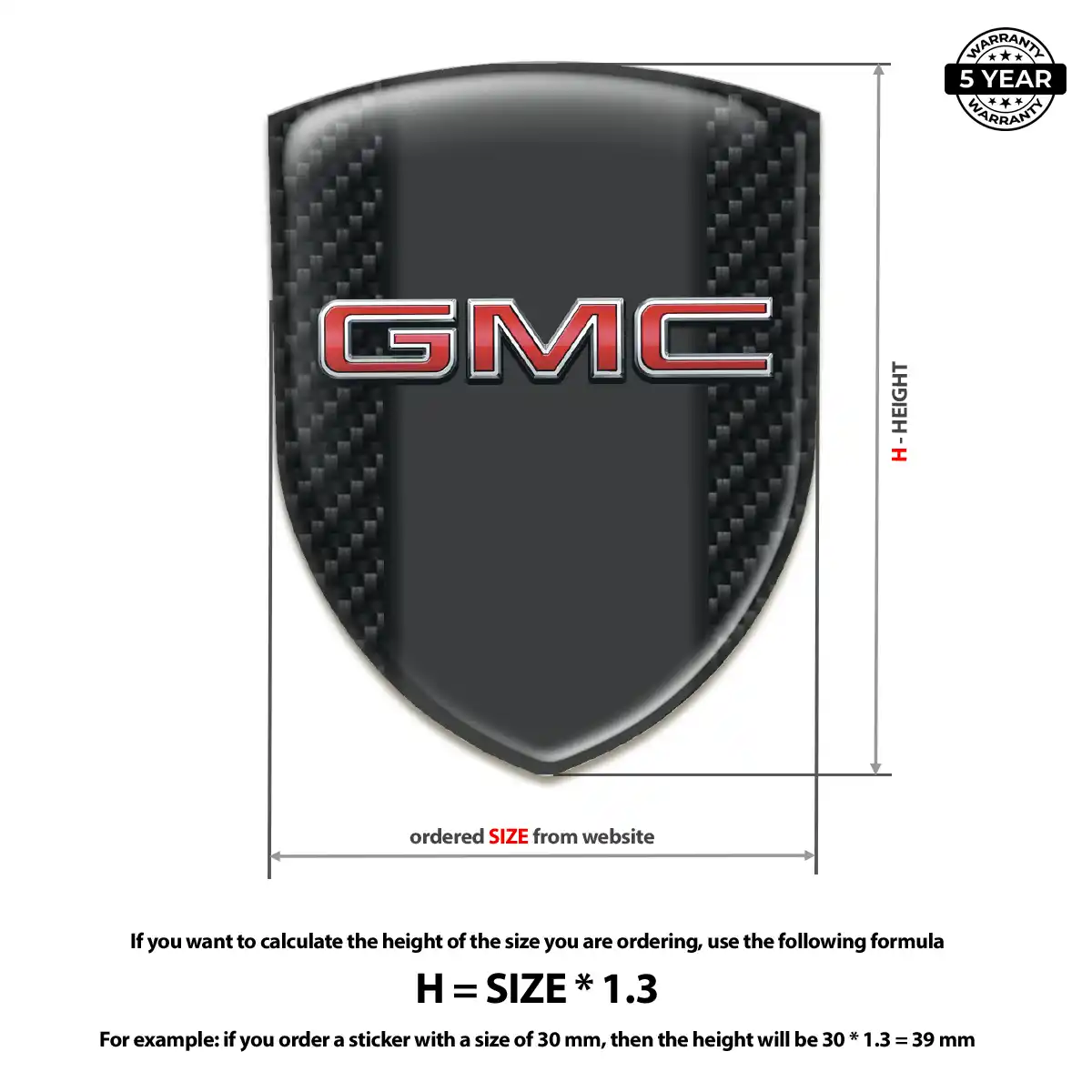 GMC Polyurethane Domed Sticker Exclusive Series