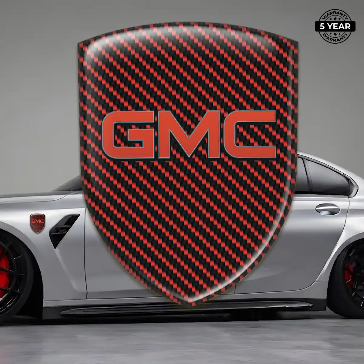 GMC Polyurethane Domed Sticker Sleek Style