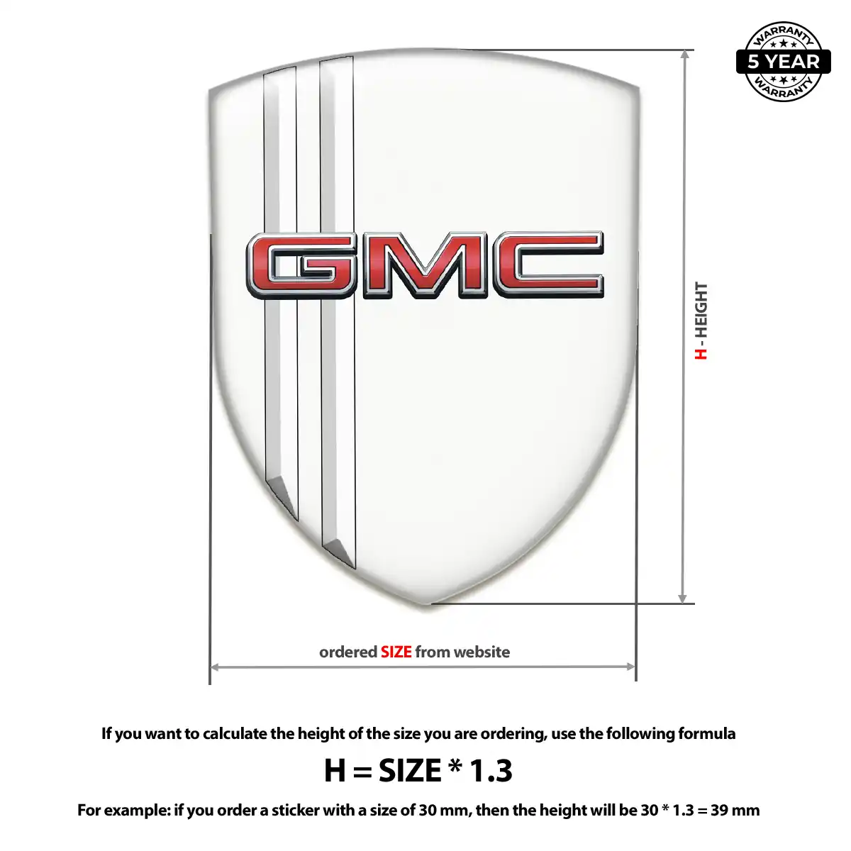 GMC Resin Badge Sticker Deluxe Edition