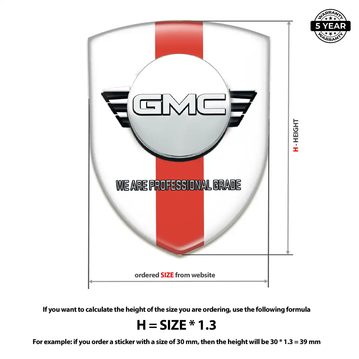 GMC Resin Badge Sticker Elite Edition