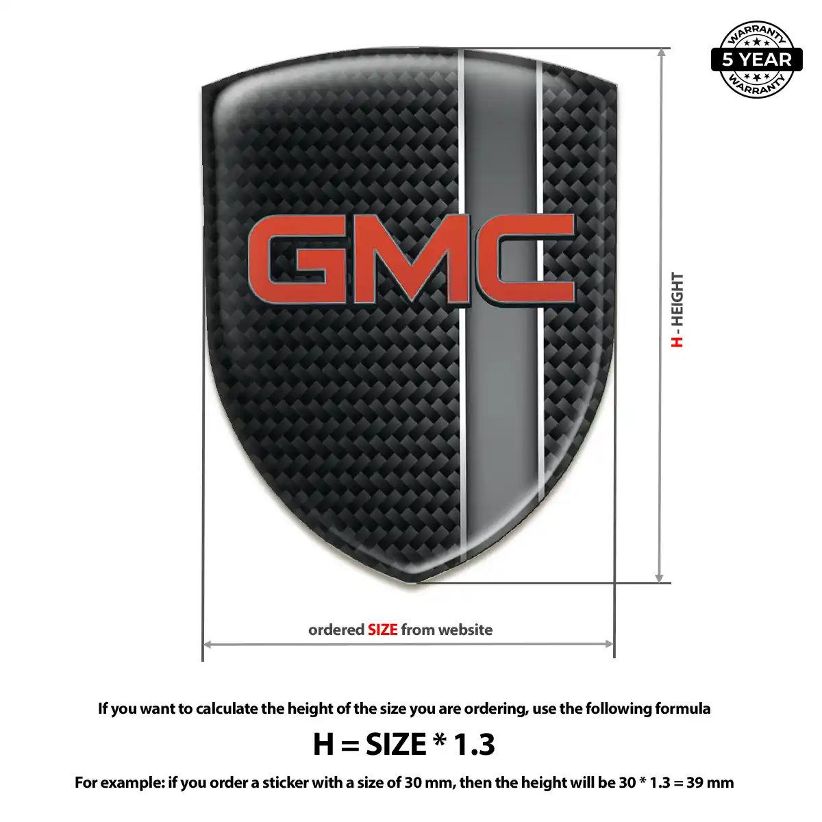 GMC Resin Badge Sticker Exclusive Series
