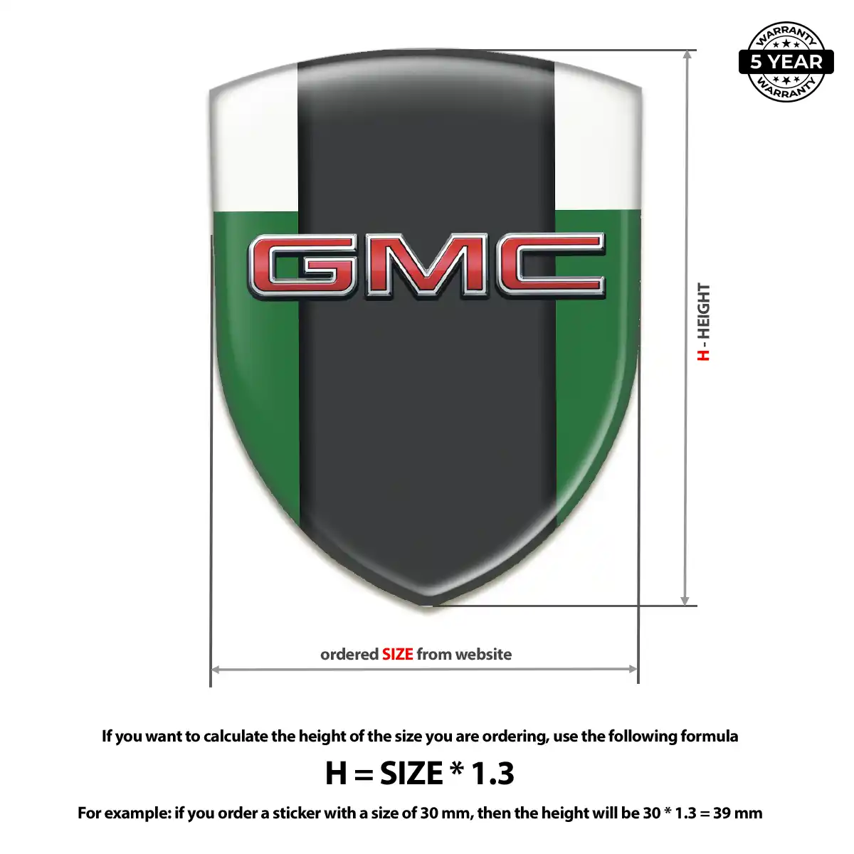 GMC Resin Badge Sticker Opulent Line