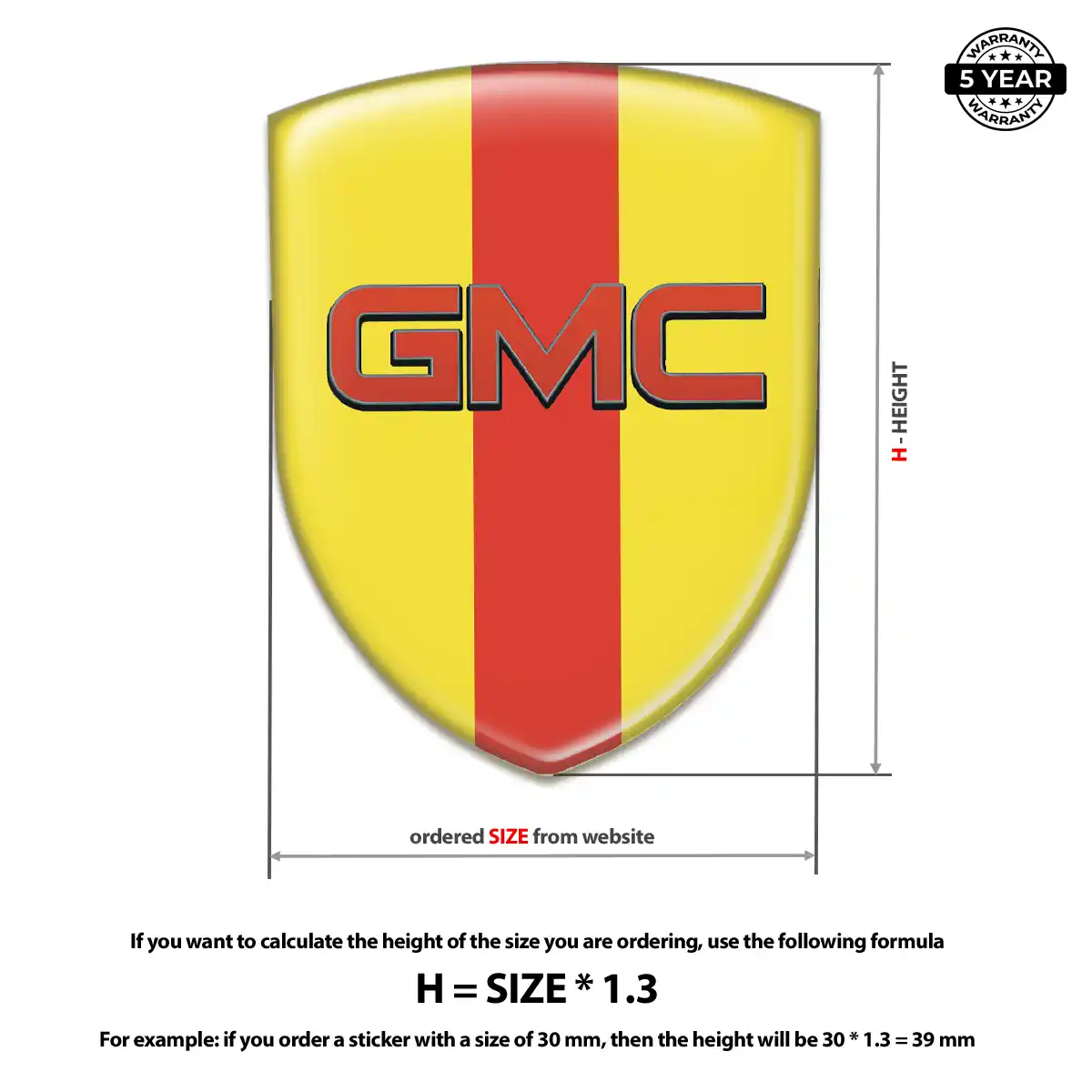 GMC Resin Badge Sticker Superior Craft