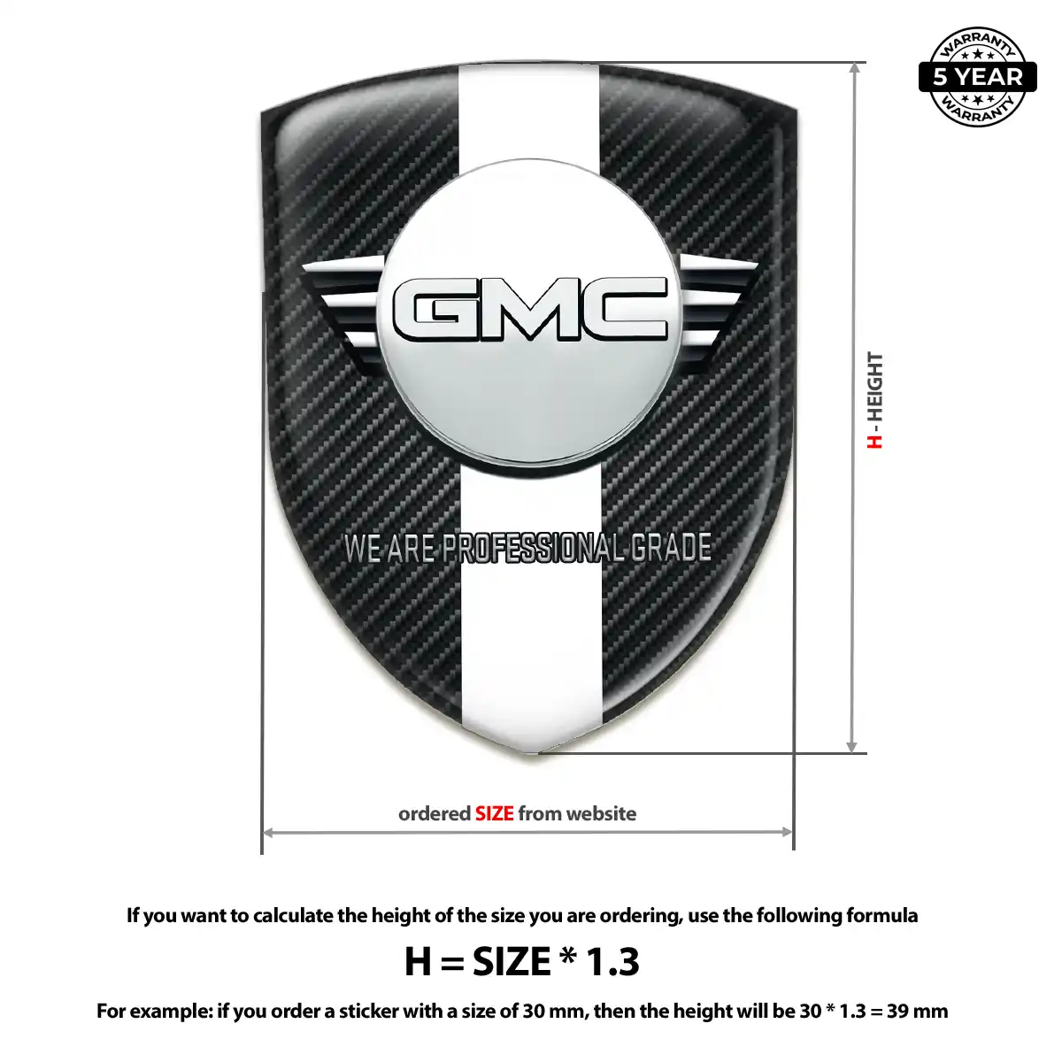 GMC Resin Domed Sticker Deluxe Edition
