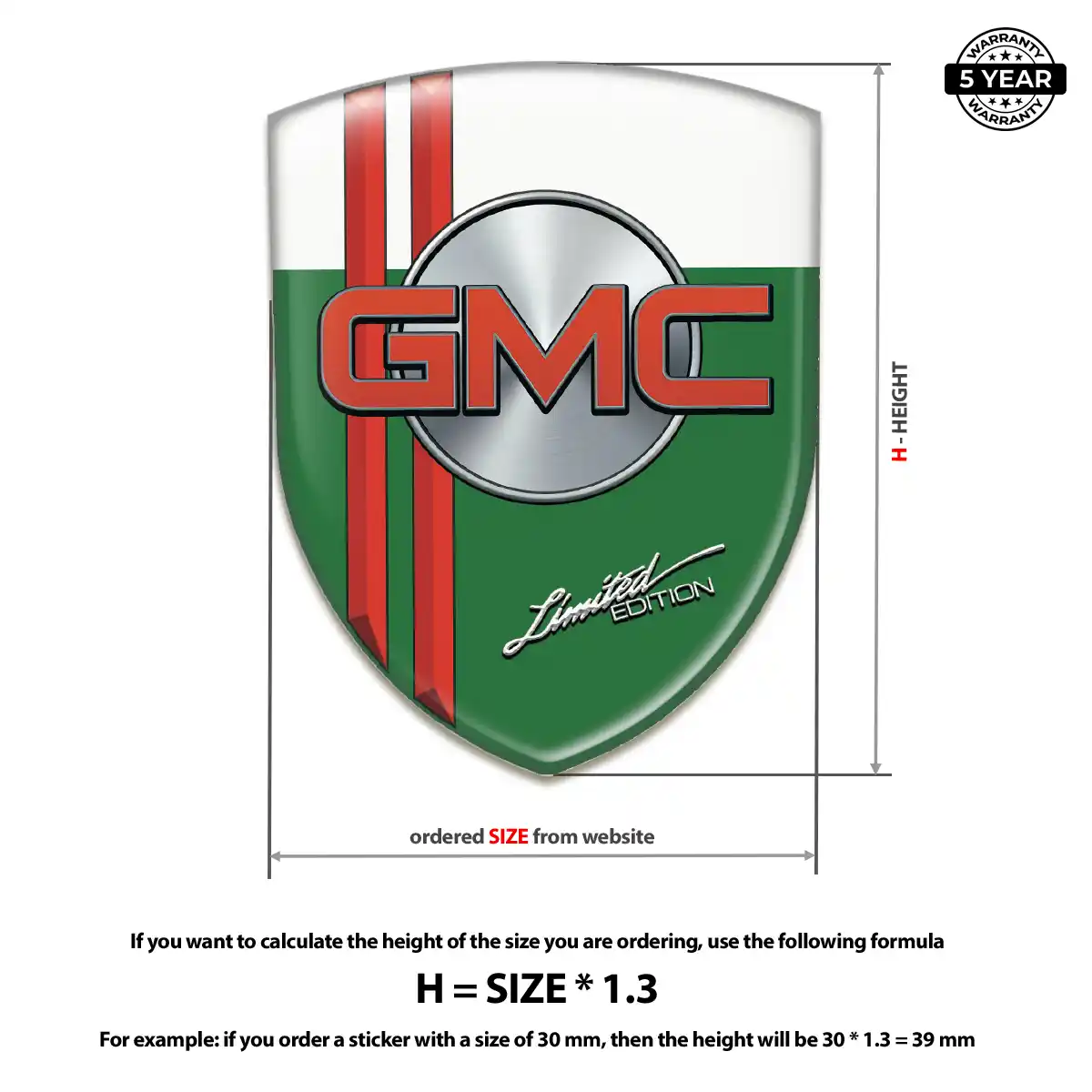 GMC Resin Domed Sticker Noble Edition