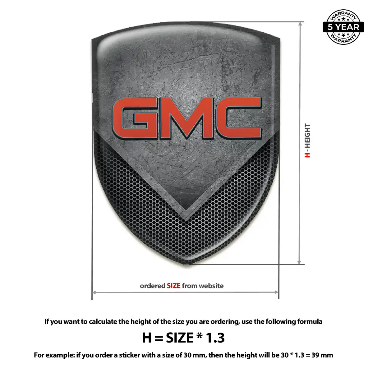 GMC Resin Domed Sticker Opulent Line