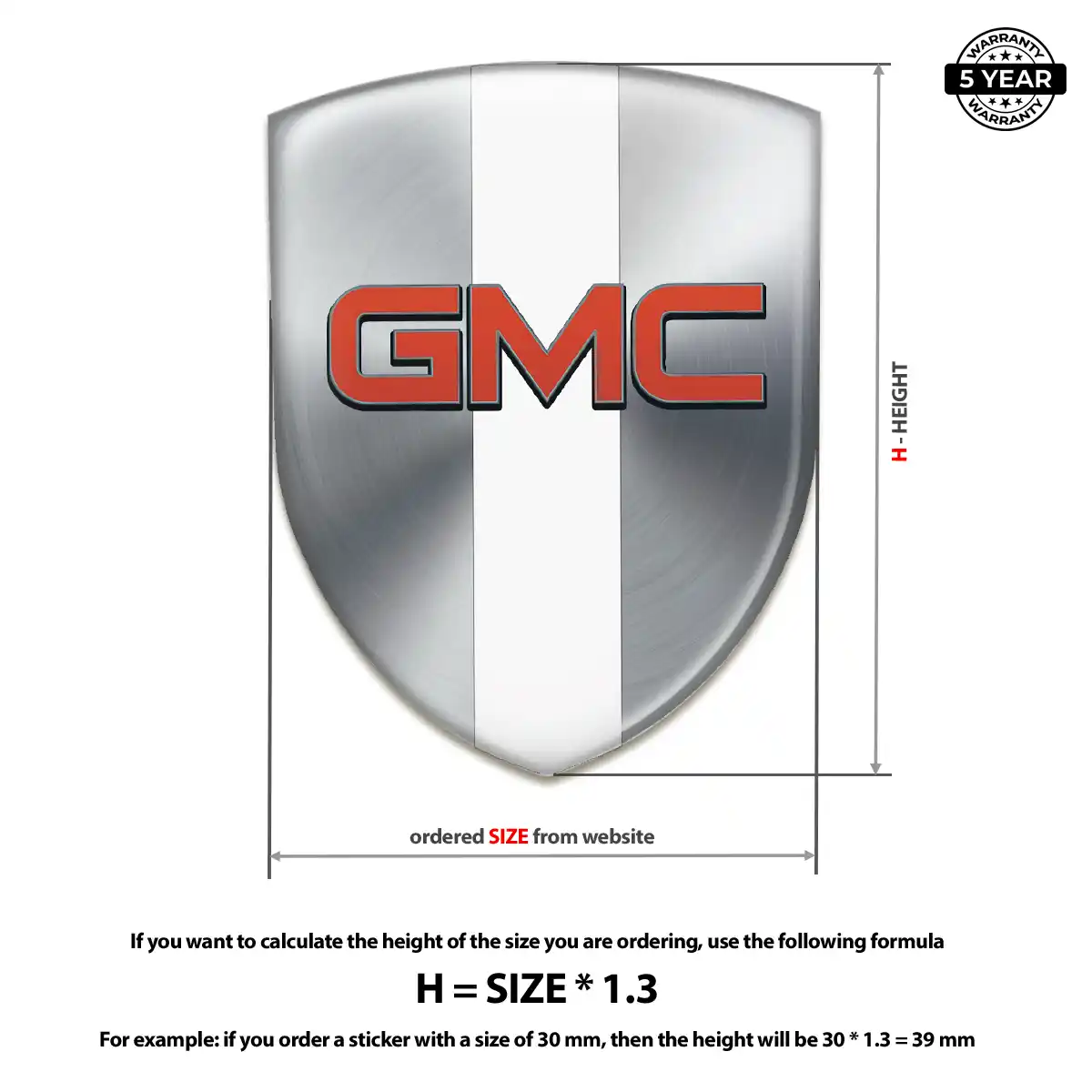 GMC Resin Domed Sticker Signature Grade