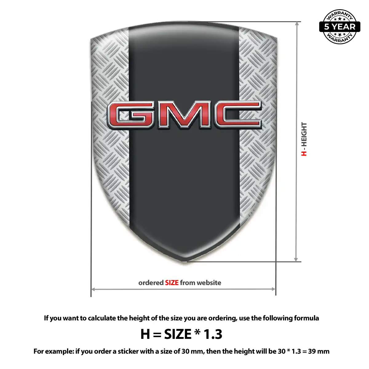 GMC Resin Emblem Sticker Prestige Line