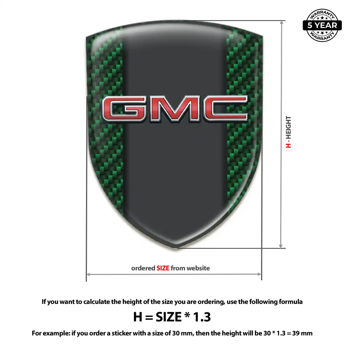 GMC Self Adhesive Emblem Sticker Elite Edition