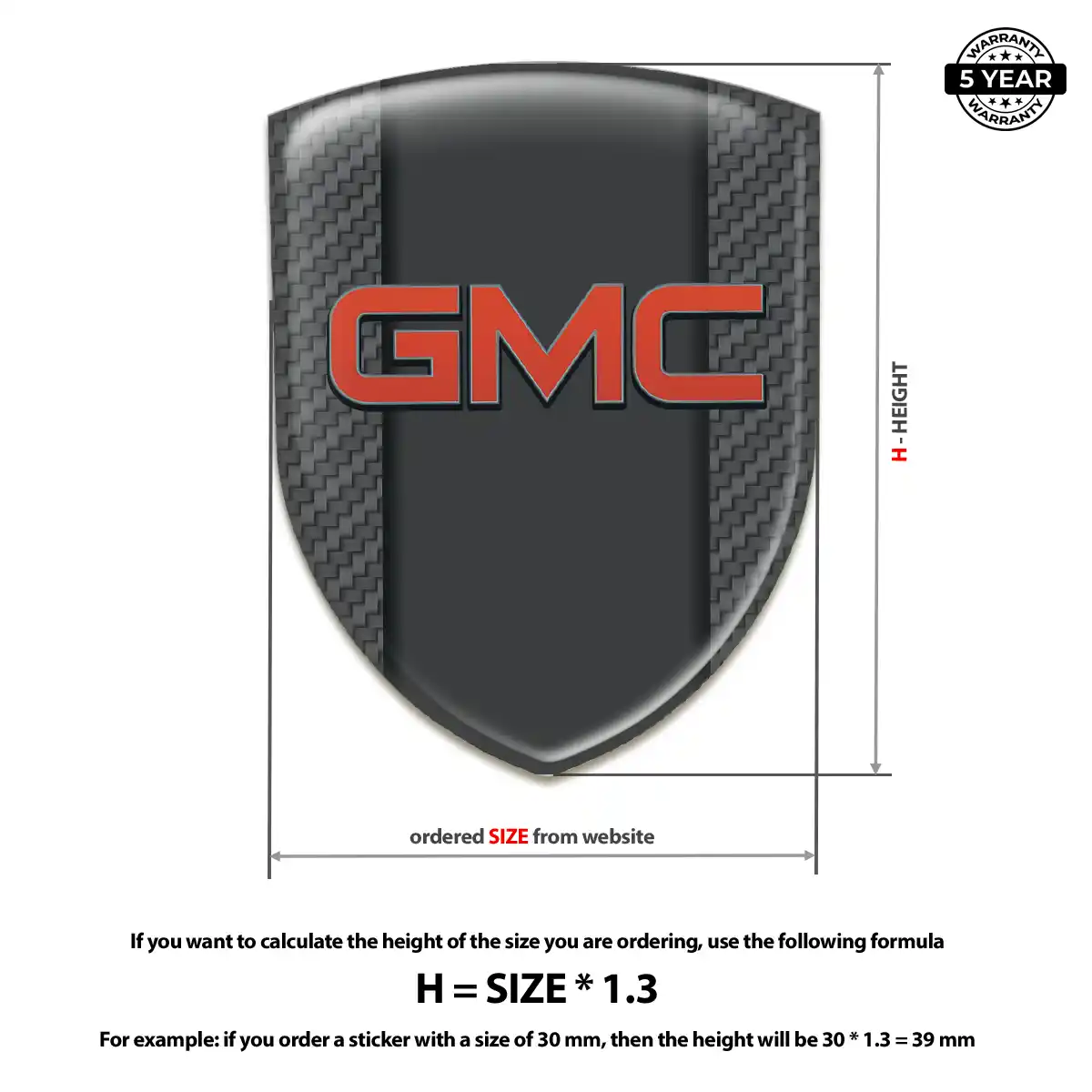 GMC Self Adhesive Emblem Sticker Exclusive Series