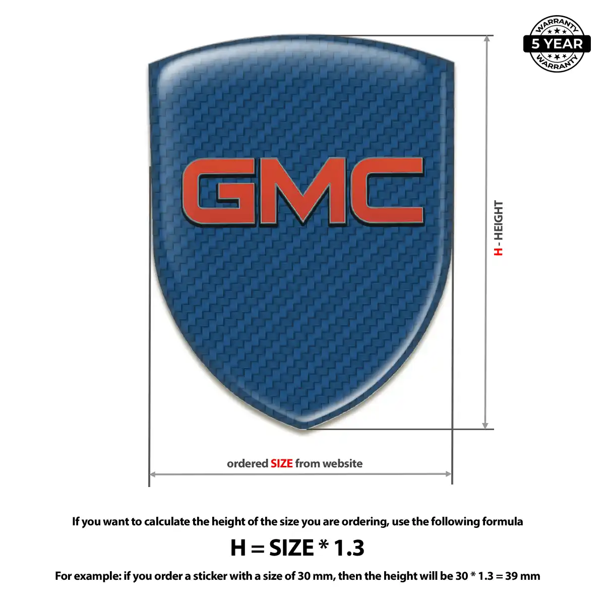 GMC Self Adhesive Emblem Sticker Noble Edition