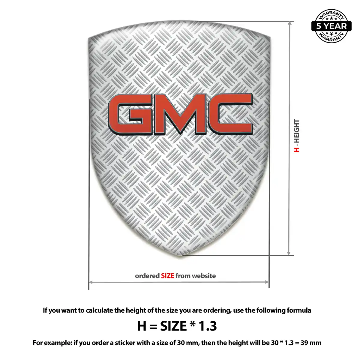 GMC Self Adhesive Emblem Sticker Superior Craft