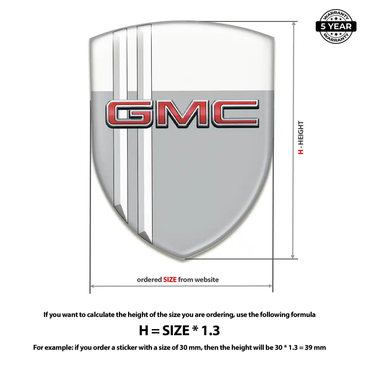 GMC Silicone Badge Elite Finish