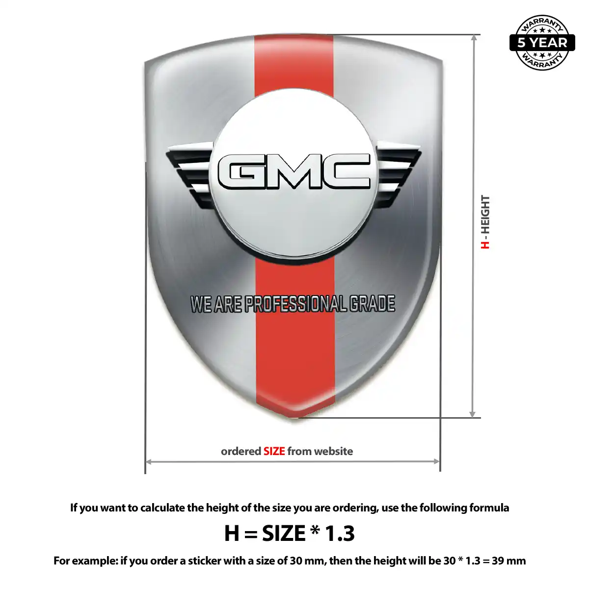 GMC Silicone Badge Prime Quality