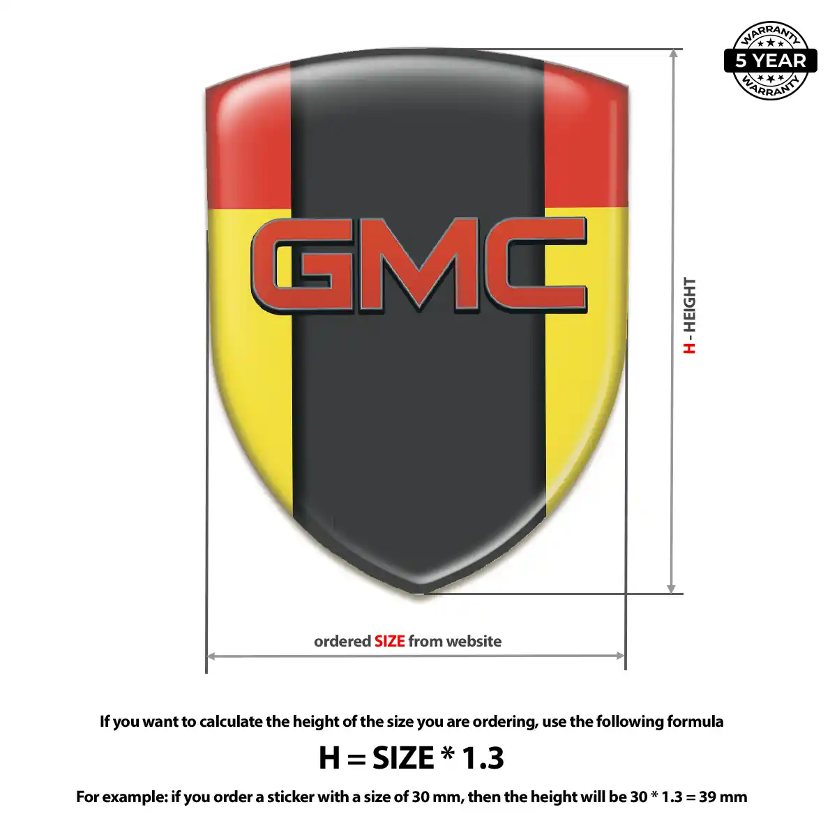 GMC Silicone Badge Resin Luxe