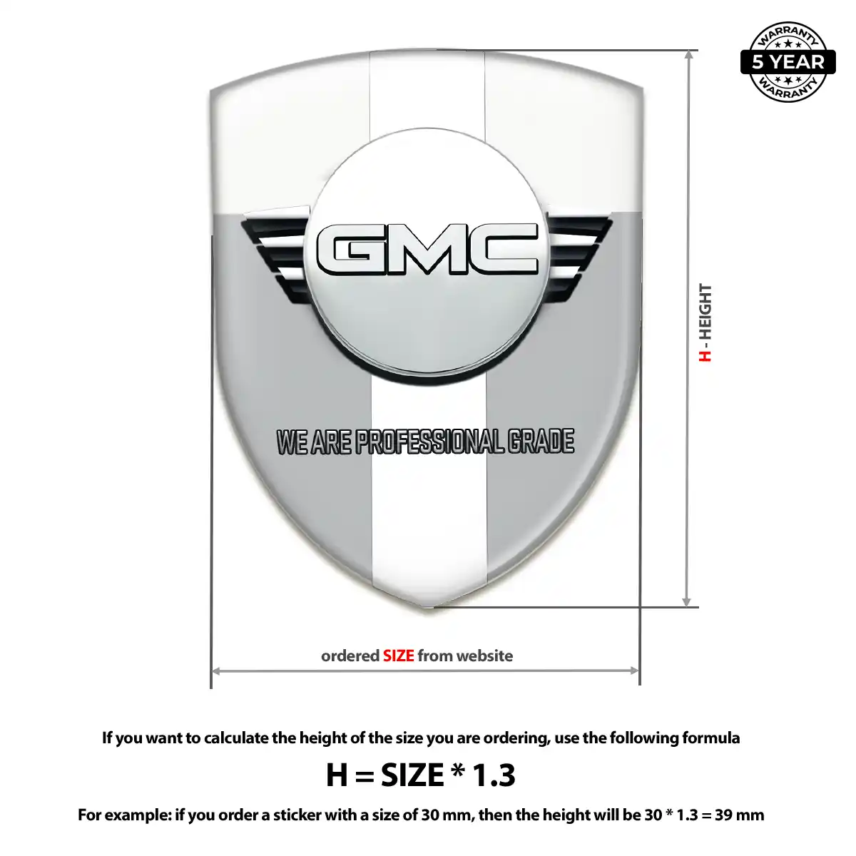 GMC Silicone Badge Signature Grade
