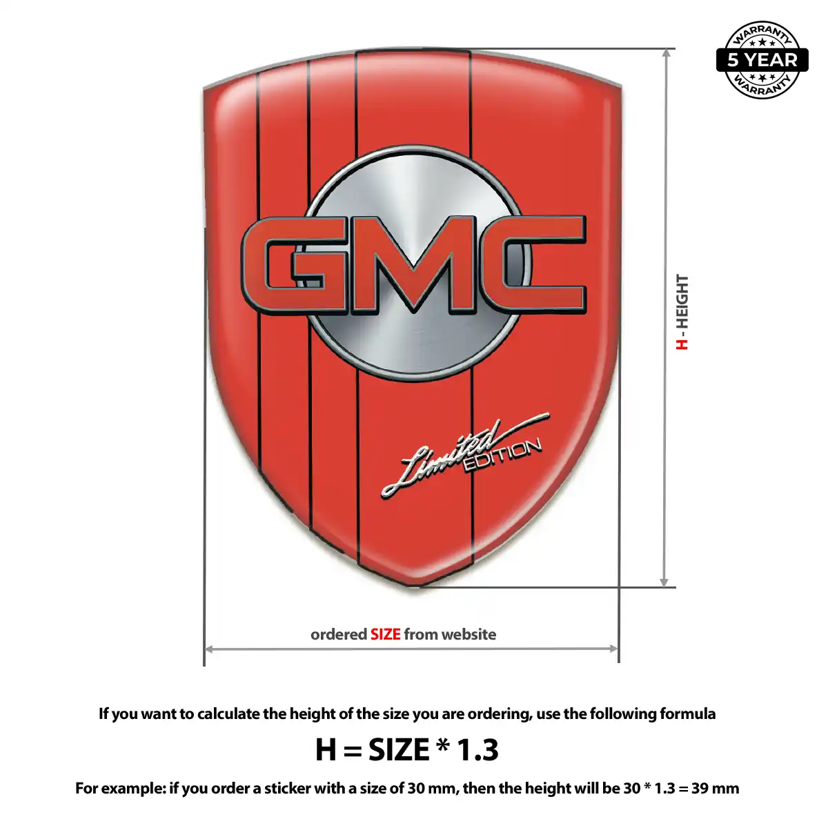 GMC Silicone Emblem Resin Luxe