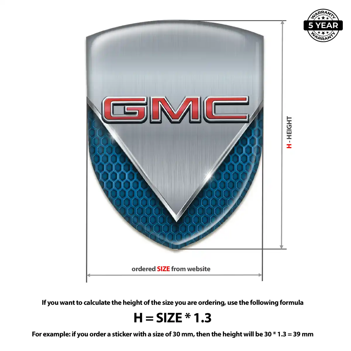 GMC Silicone Emblem Sleek Style