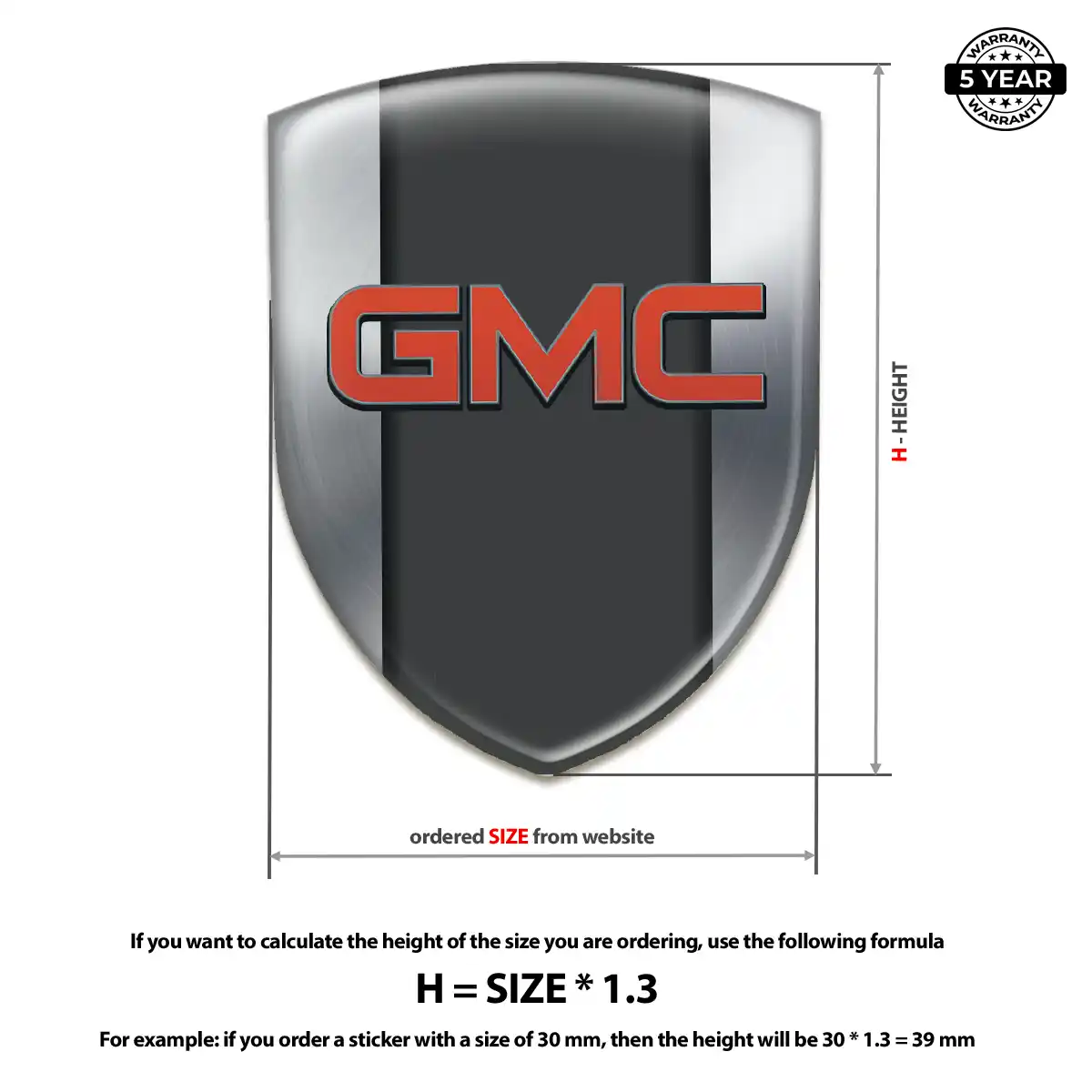 GMC Silicone Sticker Elite Edition