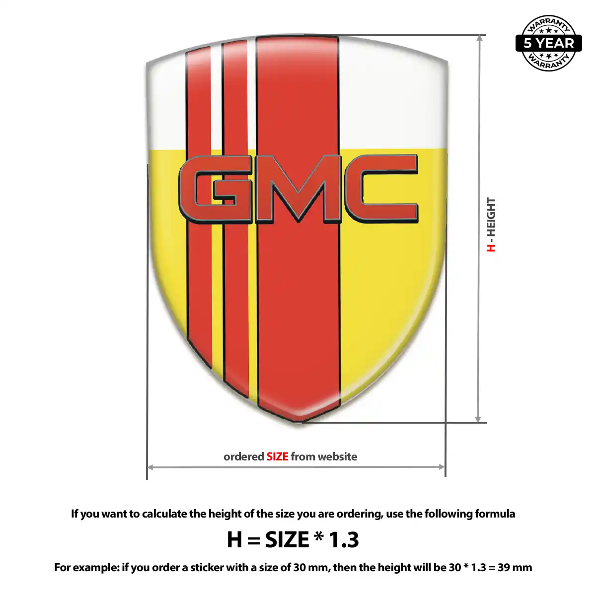 GMC Silicone Sticker Interior Luxe