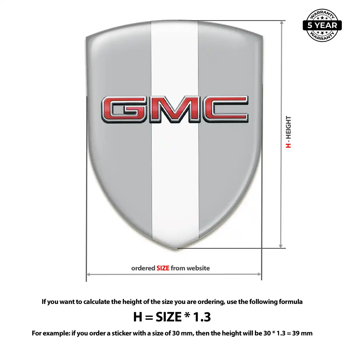 GMC Silicone Sticker Noble Edition