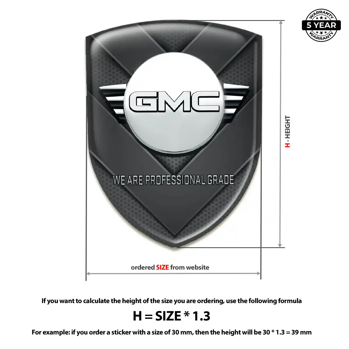 GMC Silicone Sticker Prestige Line