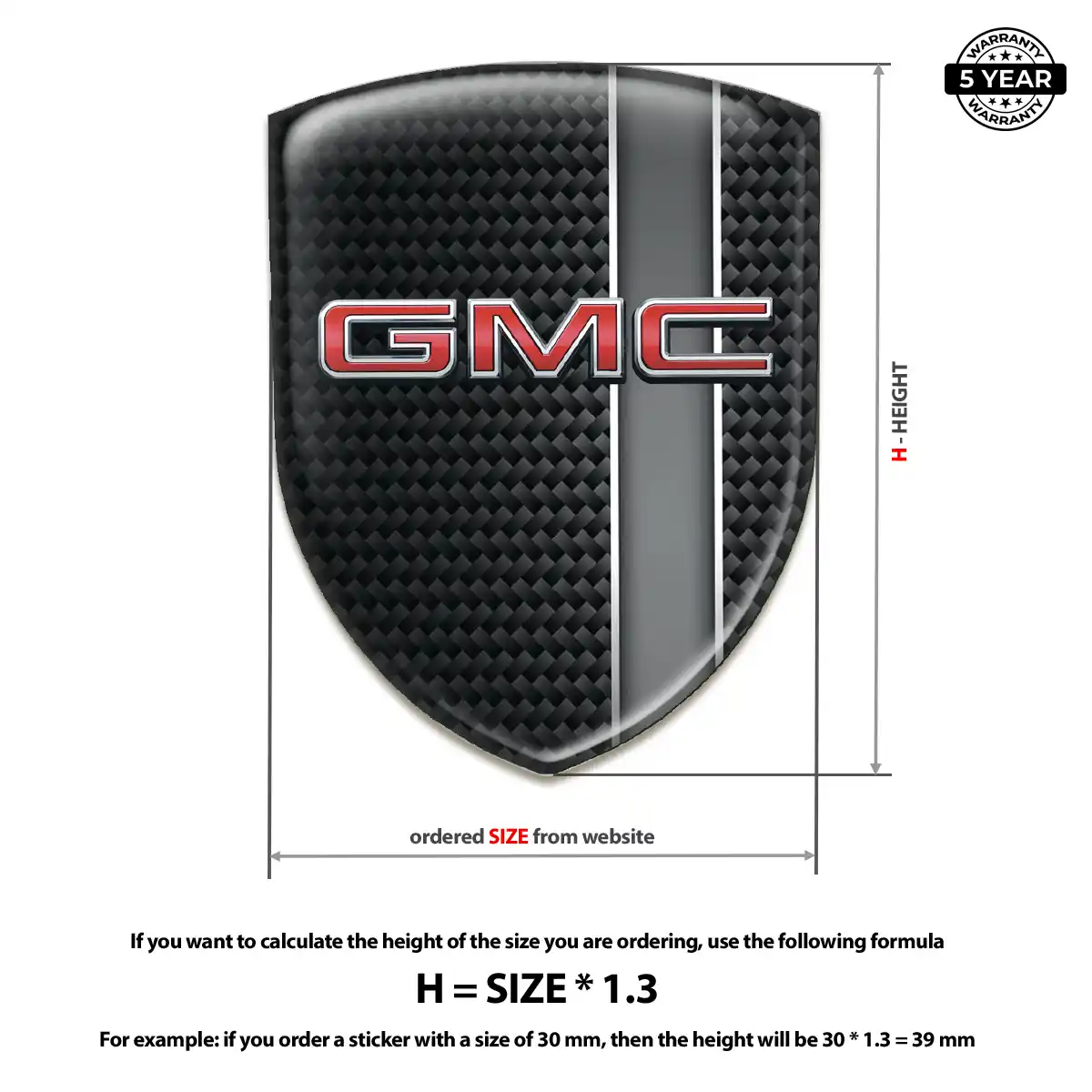 GMC Silicone Sticker Prime Quality