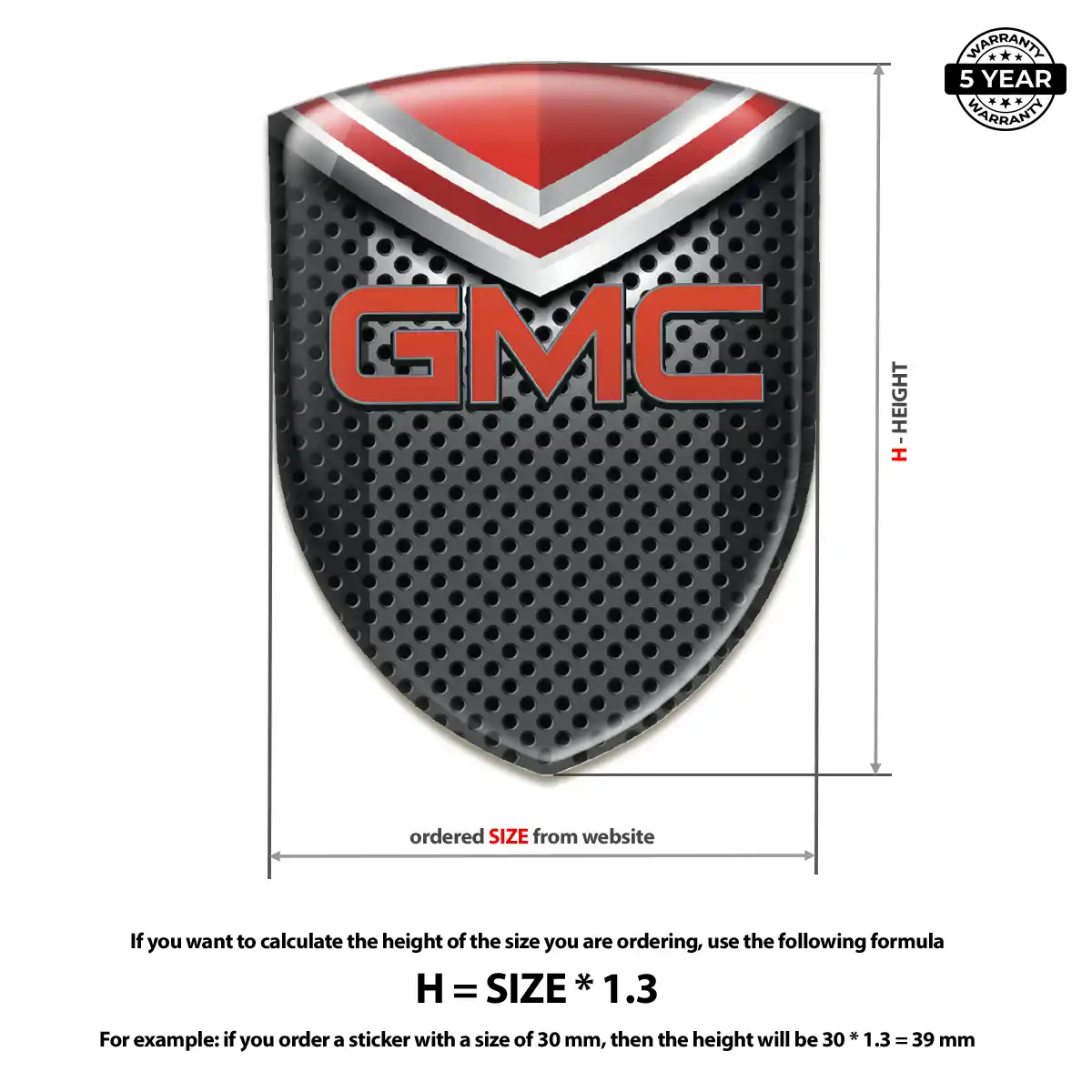 GMC Silicone Sticker Resin Elite