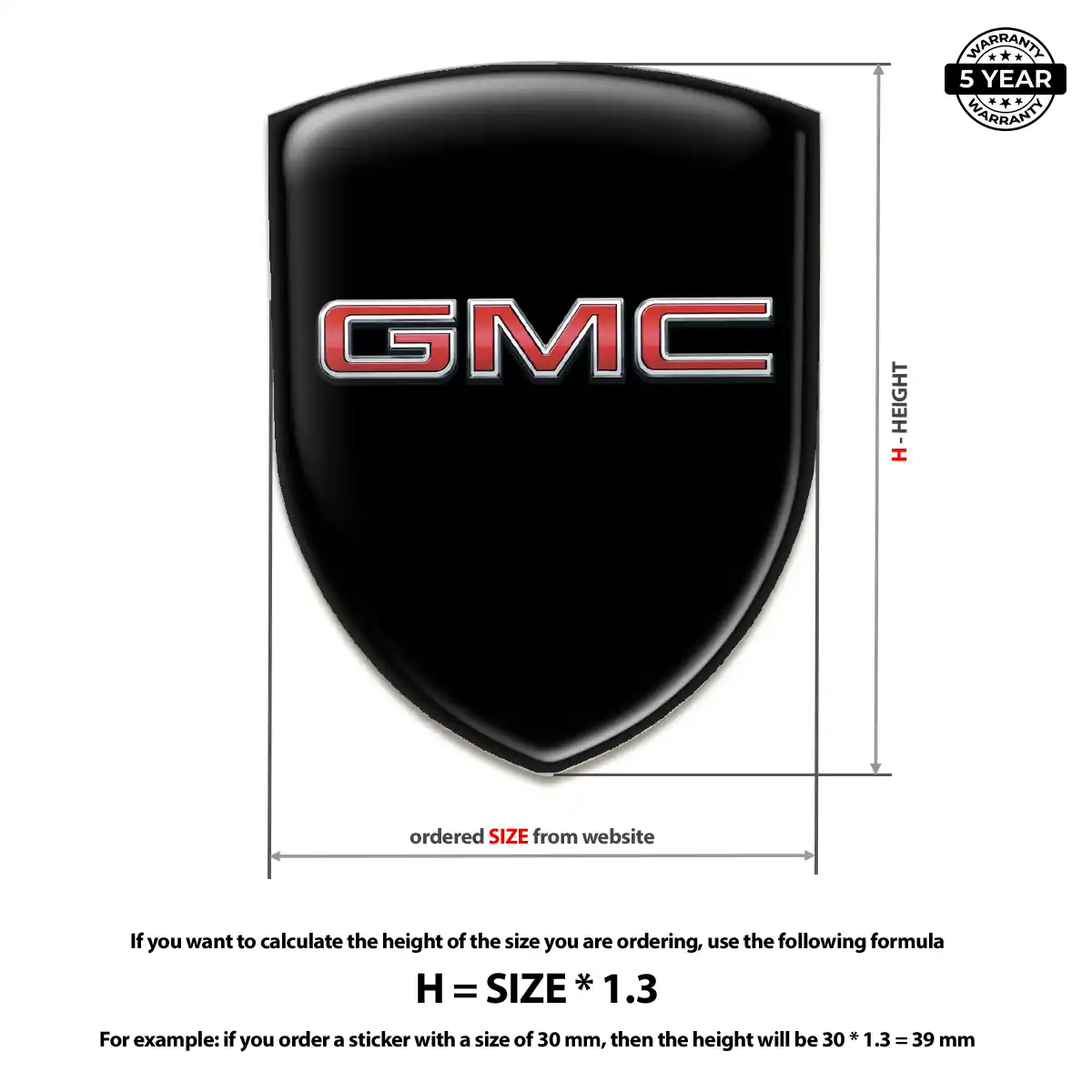 GMC Silicone Sticker Resin Luxe