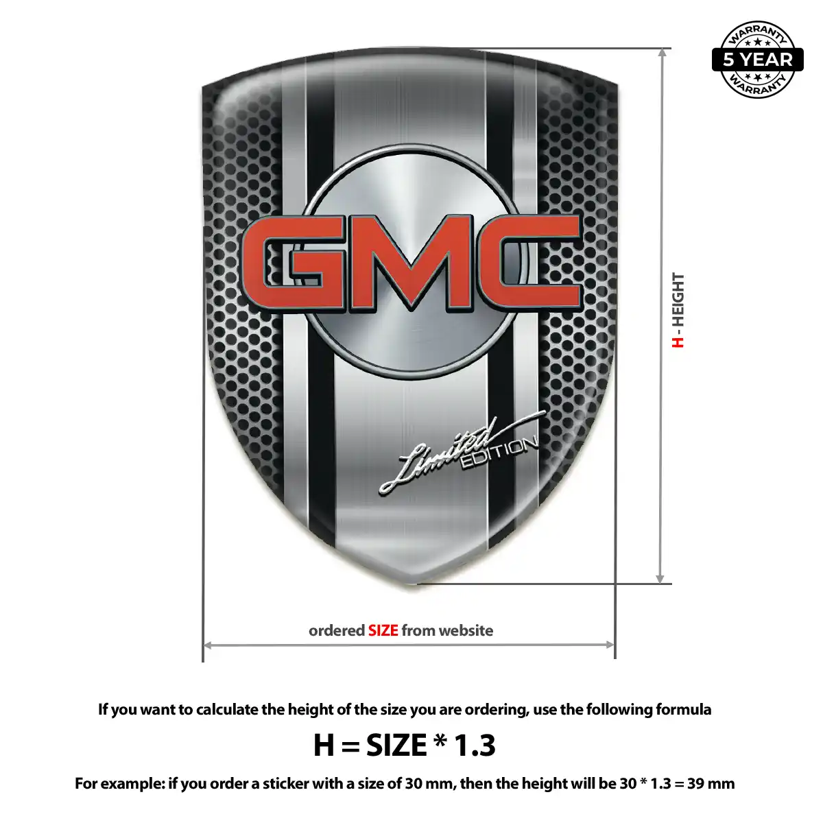 GMC Silicone Sticker Signature Grade